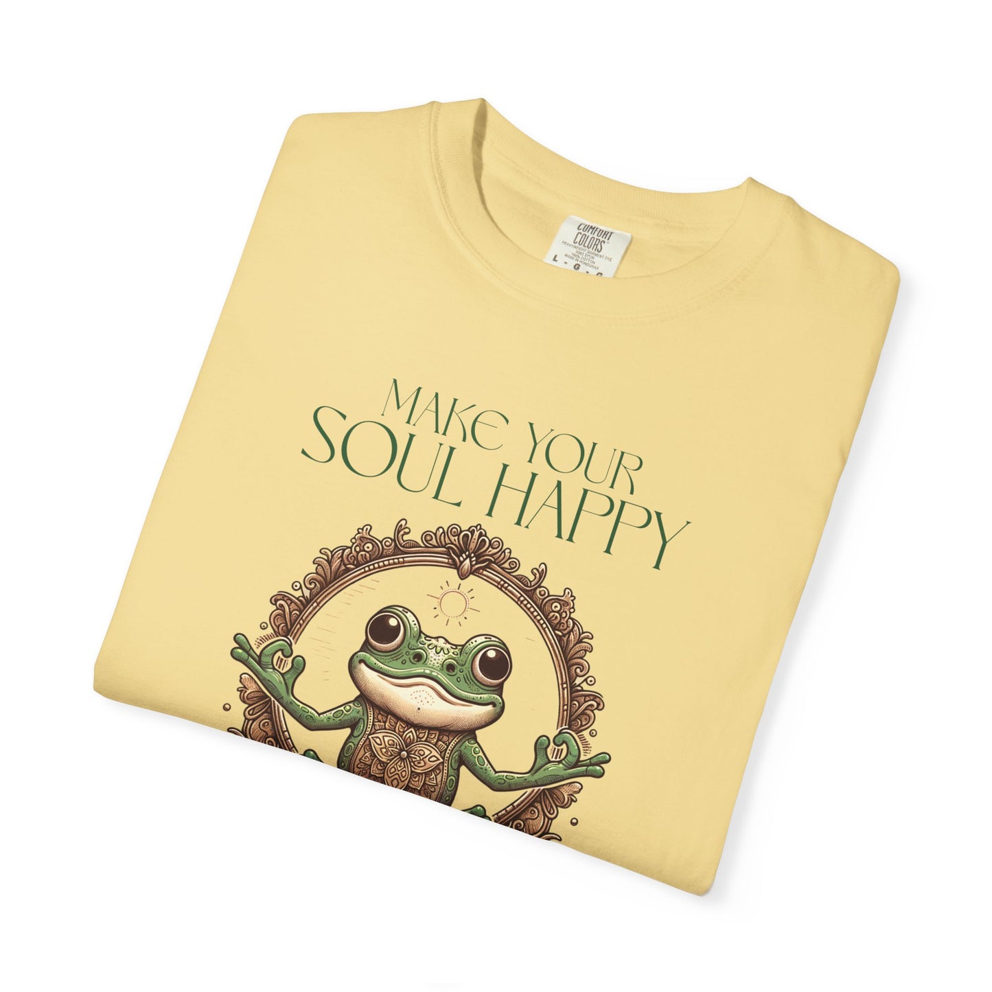 Green Yoga Frog Make Your Soul Happy Unisex T-Shirt, Casual Wear, Highlander Fan Gift,
