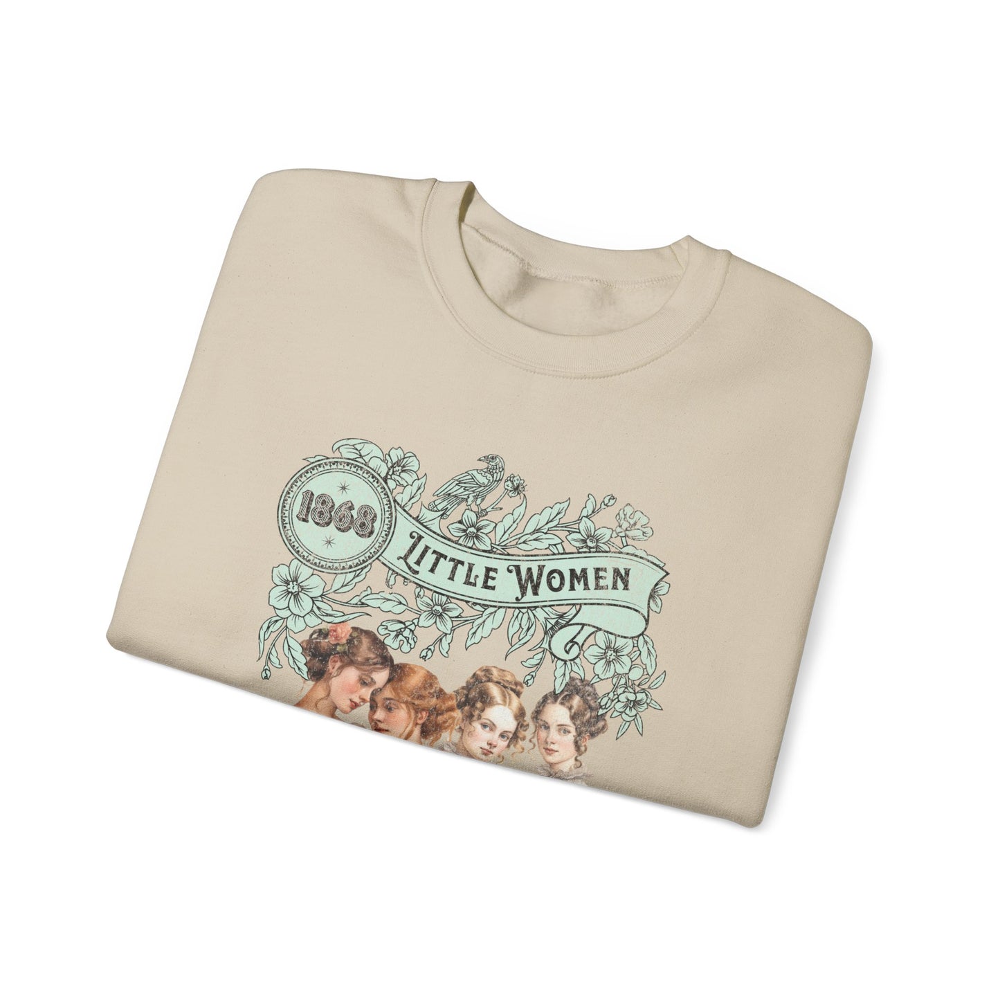 Little Women Sweatshirt, Louisa May Alcott Historical Romance Sweater, Bookish Literary Fan Art Gift, Gift for Her, Bookclub Crewneck Shirt Sweatshirt Printify