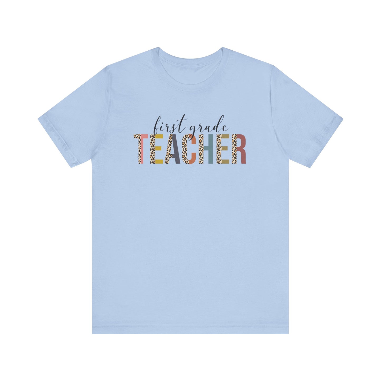Cute Teacher TShirt Gift, Education Tee, Elementary School Teacher Appreciation, Funny Back To School Shirt, Teacher T-Shirt, Teacher Tee T-Shirt Printify Baby Blue XS