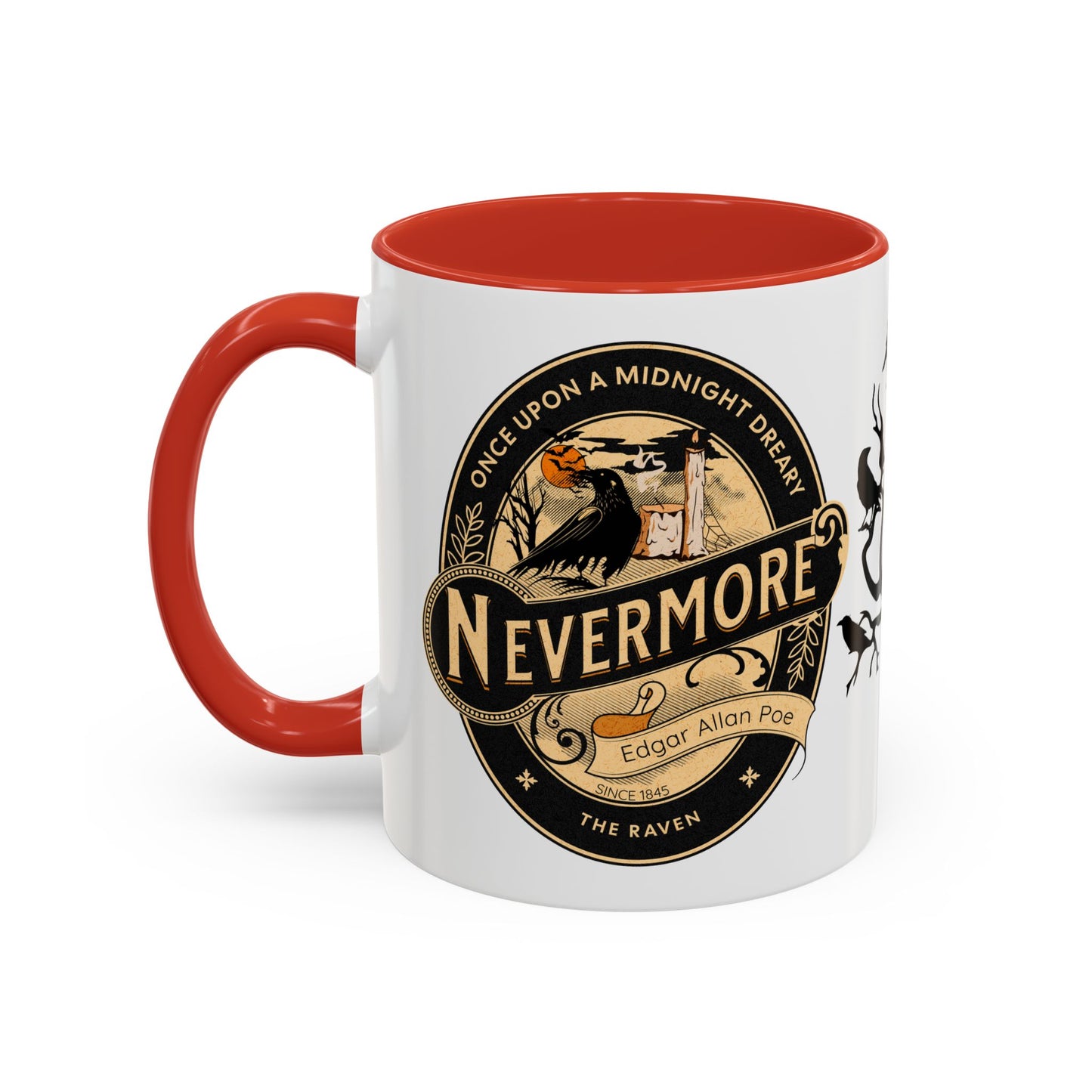 Edgar Allan Poe Coffee Mug, The Raven, Spooky Halloween Coffee, Tea Mug, Haunting Horror Movie Gift for Halloween, Dark Academia, Book Lover Mug Printify