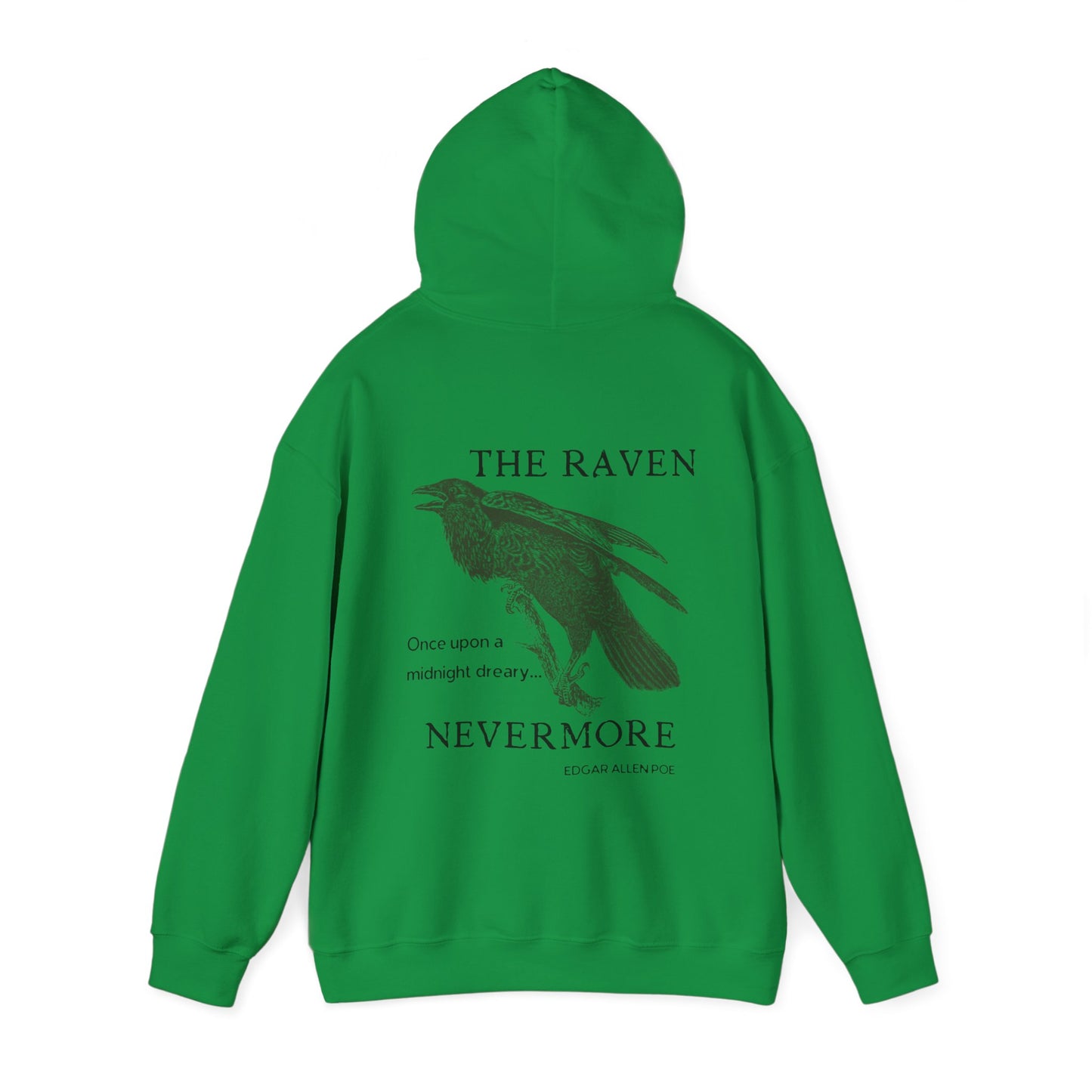 Halloween Vintage The Raven Hoodie, Spooky Season Sweater, Trick or Treating Shirt, Halloween Party Top, Edgar Allen Poe, Nevermore, Gothic Hoodie Printify