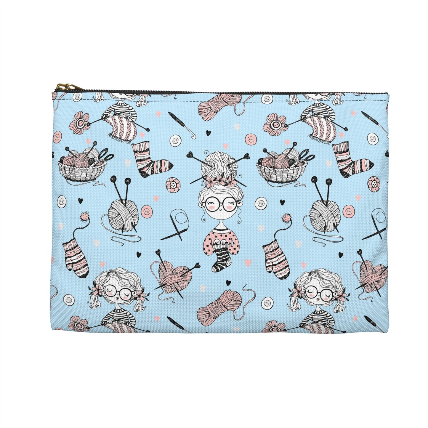 Crochet, Knitting or Crafting Accessory Pouch, Crochet Gift, Knitting Gift, Craft Organization or Storage Bag or Pouch. Bags Printify