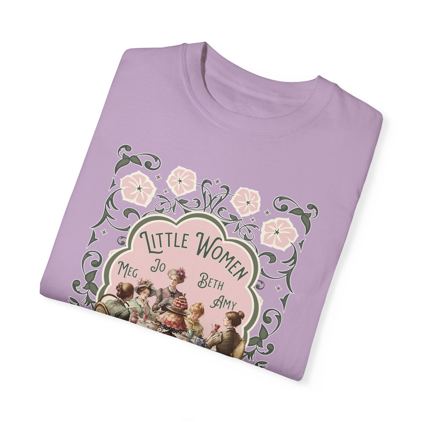 Little Women Comfort Colors T-Shirt, Louisa May Alcott Historical Romance, Bookish Literary Fan Art Tee Gift for Her Bookclub Crewneck Shirt T-Shirt Printify