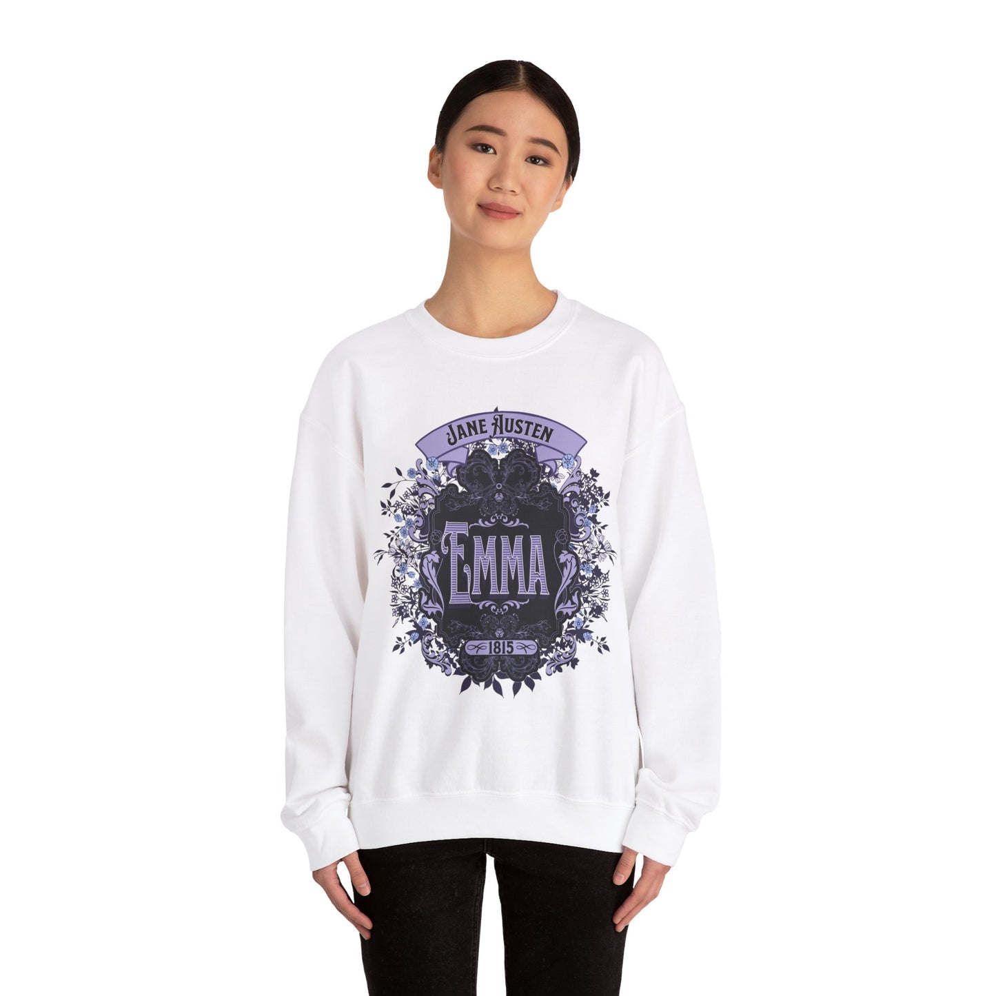 Jane Austen Sweatshirt, Emma Historical Romance Sweater, Bookish Literary Jane Austen Fan Art Gift, Gift for Her, Bookclub Shirt Sweatshirt Printify