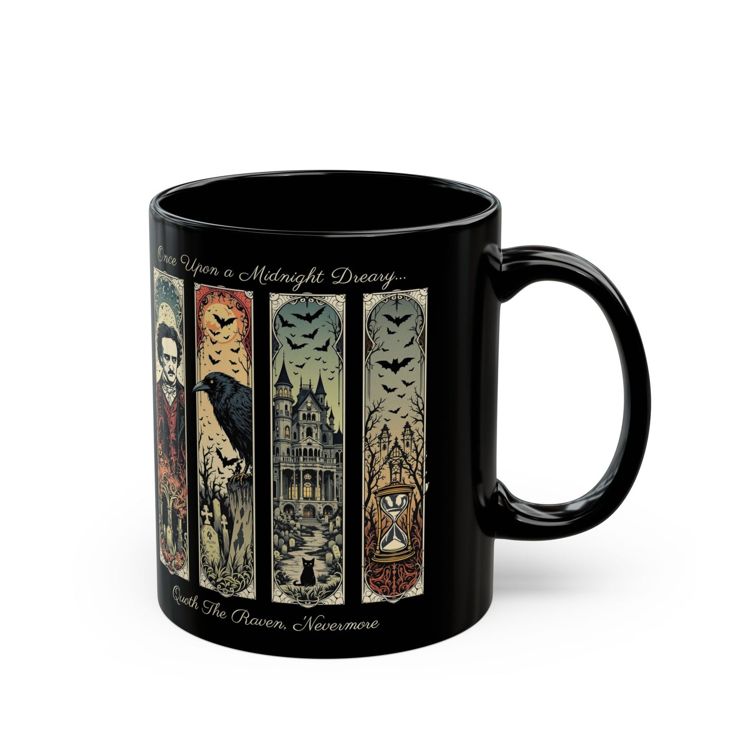 Edgar Allan Poe Mug Gothic Literary Gift For Book Lover Dark Academia Macabre Fall Coffee Cup Halloween Poetember Party Gift For Bookclub Mug Printify