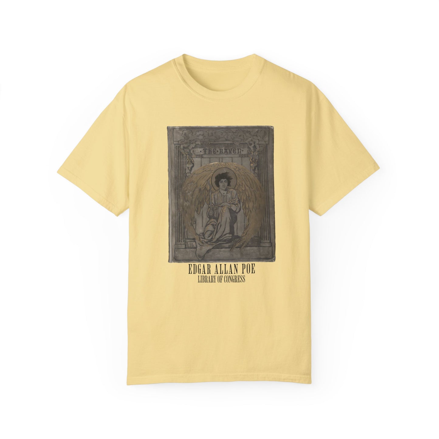 Edgar Allan Poe T-Shirt The Raven First Edition Gift For Poe Lovers Literary Shirt Nevermore Darkness There Gothic Whimsigoth Dark Academia T-Shirt Printify