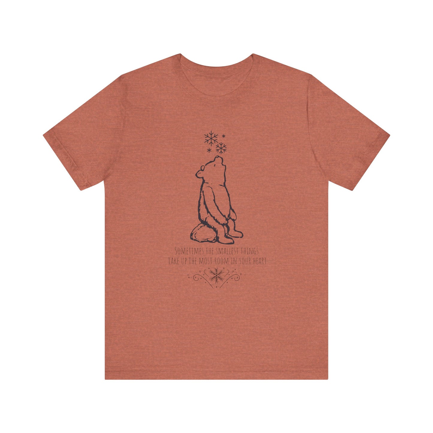 Winnie The Pooh Christmas Shirt, Pooh Bear Holiday T-Shirt, Family Matching Christmas Vacation Tshirts, A.A. Milne Shirt, Book Lover Gifts T-Shirt Printify Heather Clay XS