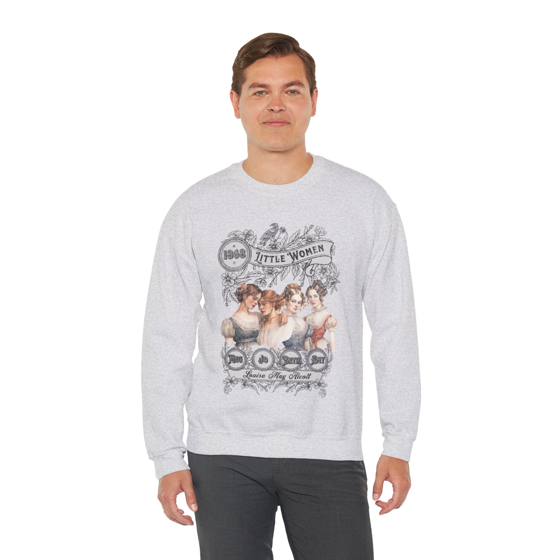 Little Women Sweatshirt, Louisa May Alcott Historical Romance Sweater, Bookish Literary Fan Art Gift, Gift for Her, Bookclub Crewneck Shirt Sweatshirt Printify