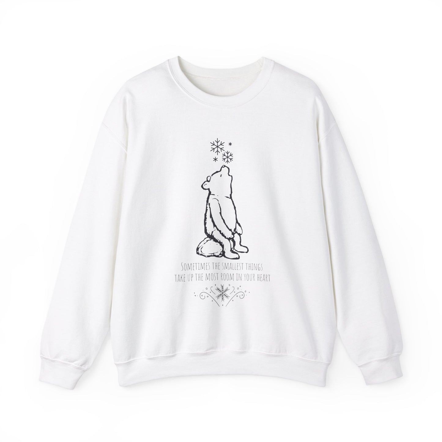 Winnie The Pooh Christmas Sweatshirt, Pooh Bear Holiday Sweater Family Matching Christmas Vacation Shirts, A.A. Milne Shirt Book Lover Gifts Sweatshirt Printify S White