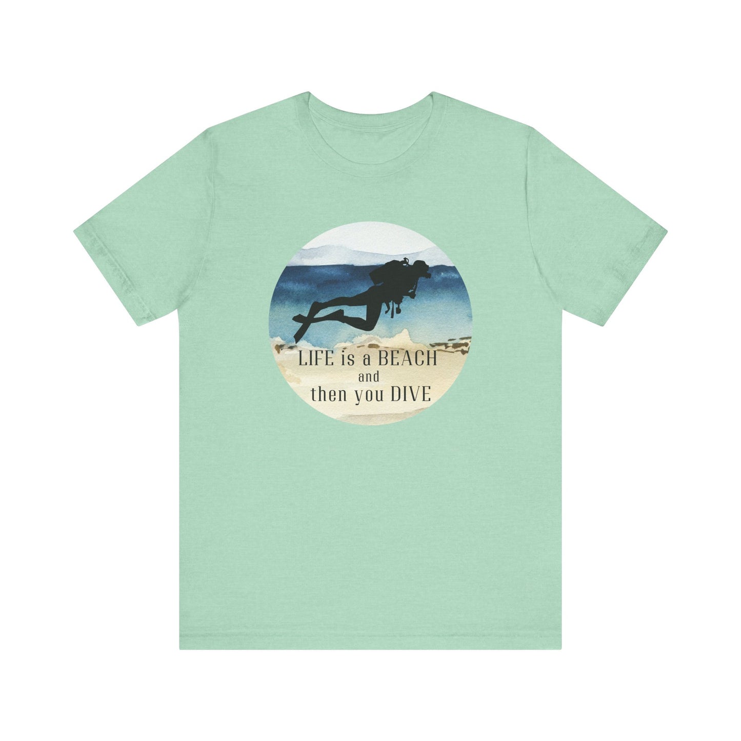 Scuba Diving Gift, Scuba Diving Shirt, Scuba Diver Gift, Scuba Lover Gift, Ocean Lover TShirt Gifts For Scuba Divers, Water Fun Tee, Snorke T-Shirt Printify Heather Mint XS