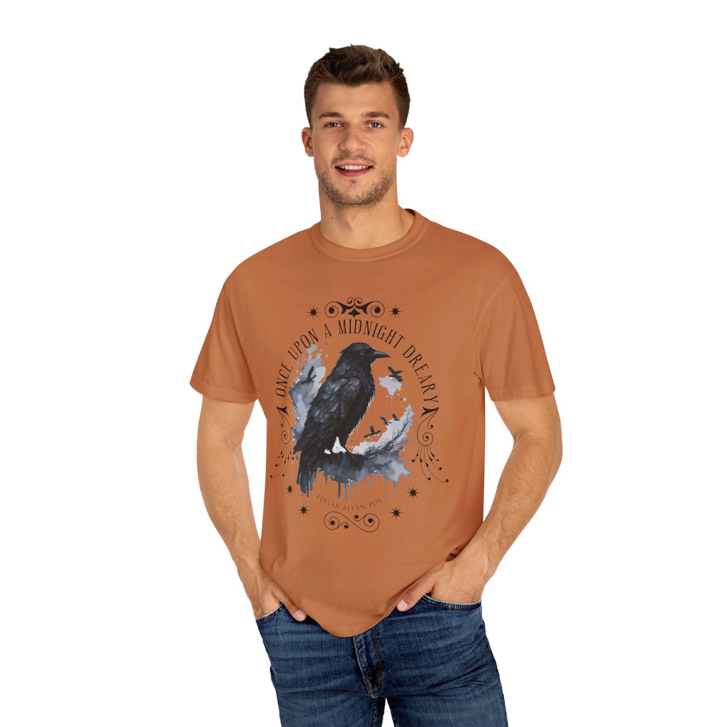 Edgar Allan Poe Shirt, The Raven Nevermore Poet, Poetry Lover Tee, Book, Reading Lover Shirt, Gothic, Light Academia Gifts, Comfort Colours T-Shirt Printify