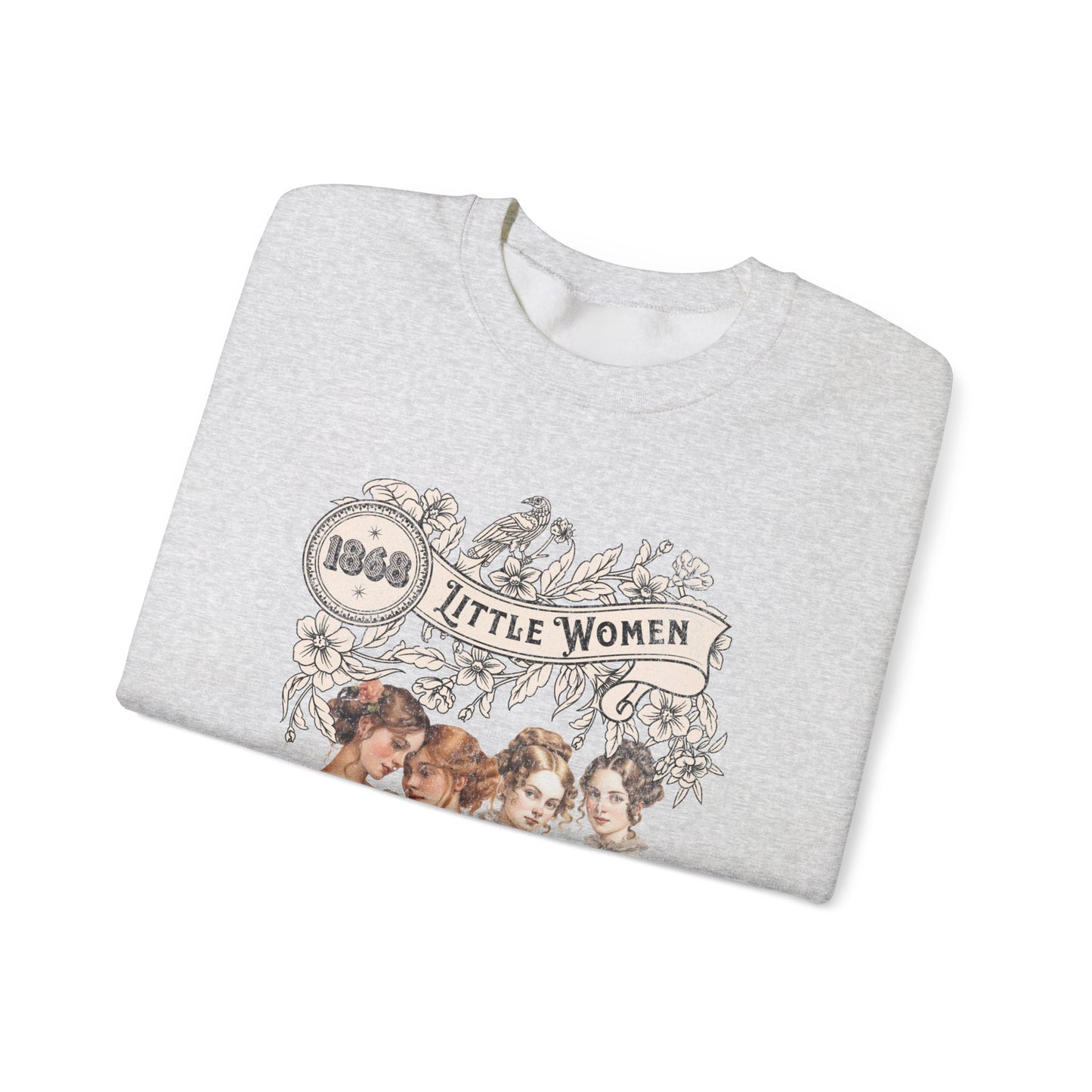 Little Women Sweatshirt, Louisa May Alcott Historical Romance Sweater, Bookish Literary Fan Art Gift, Gift for Her, Bookclub Crewneck Shirt Sweatshirt Printify