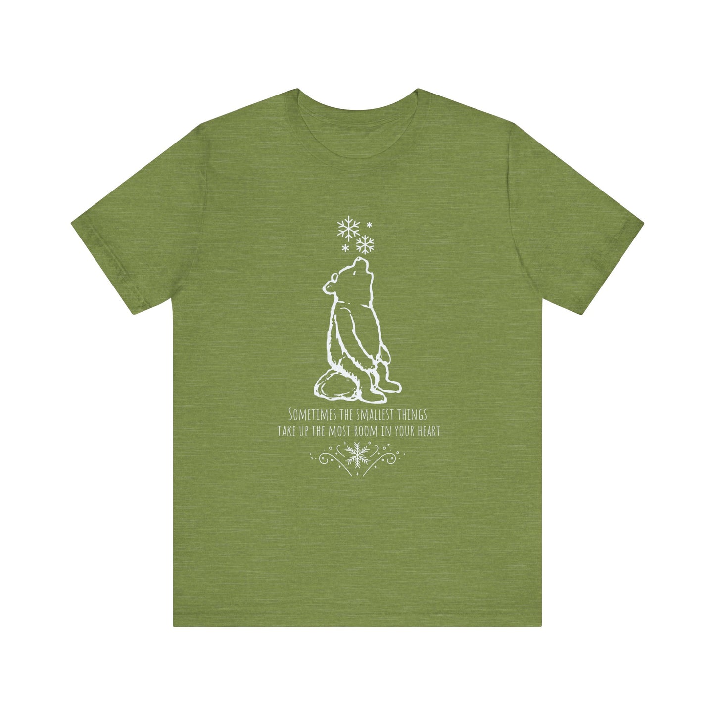 Winnie The Pooh Christmas Shirt, Pooh Bear Holiday T-Shirt, Family Matching Christmas Vacation Tshirts, A.A. Milne Shirt, Book Lover Gifts T-Shirt Printify Heather Green XS