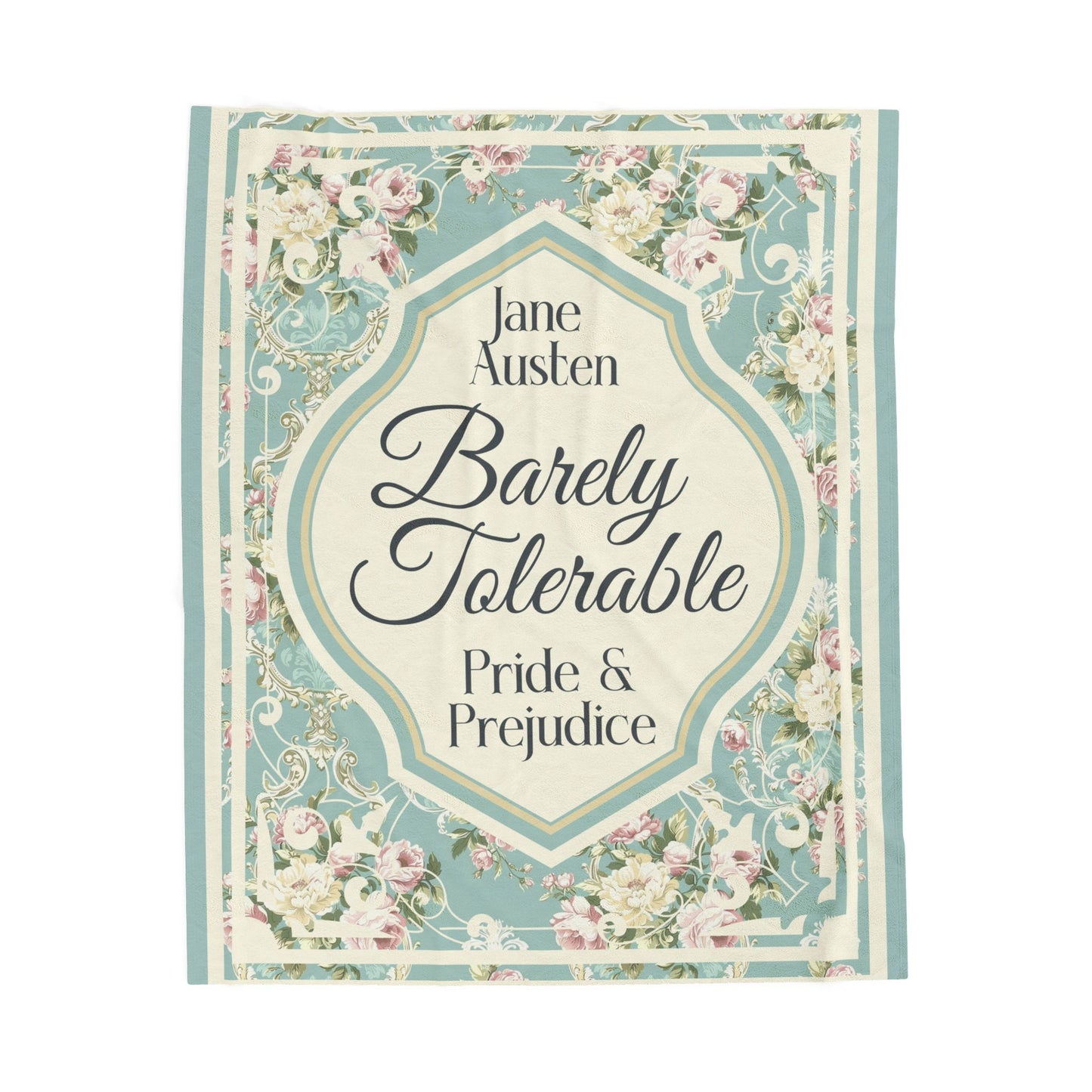 Jane Austen Quote Cozy Literary Velveteen Blanket - Perfect for Book Lovers, Gifts for Sisters, Home Decor, Reading Nook, Cozy Nights All Over Prints Printify 50" × 60"