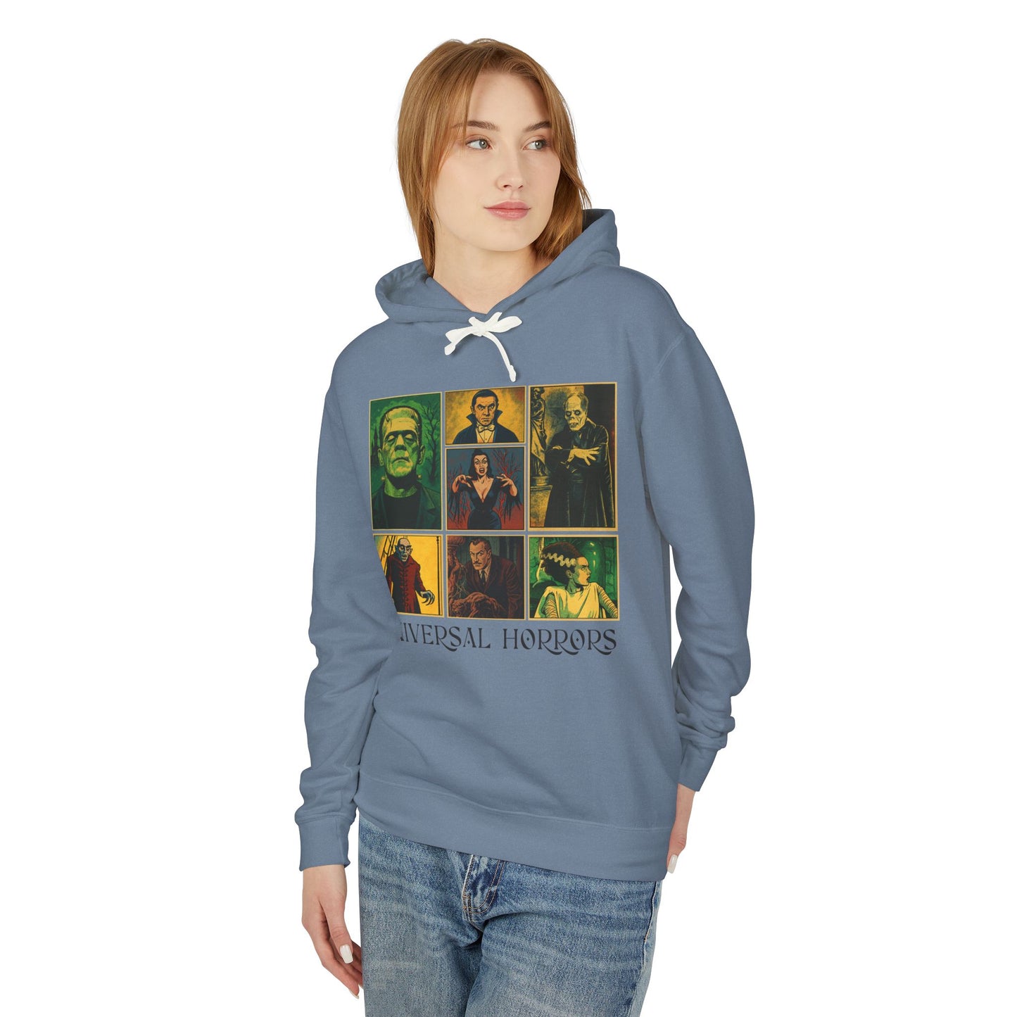 Universal Horrors Unisex Hooded Sweatshirt - Spooky Apparel for Halloween, Horror Fans, Movie Lovers, Cozy Wear, Gift Hoodie Printify