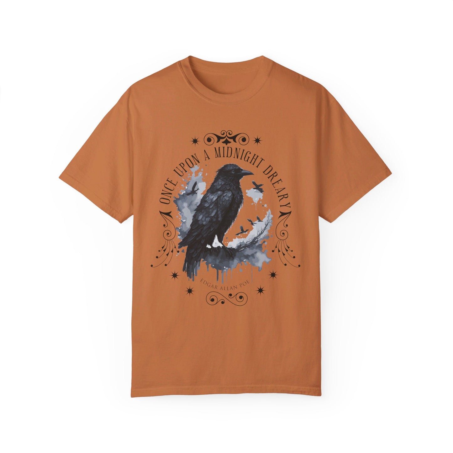 Edgar Allan Poe Shirt, The Raven Nevermore Poet, Poetry Lover Tee, Book, Reading Lover Shirt, Gothic, Light Academia Gifts, Comfort Colours T-Shirt Printify Yam S