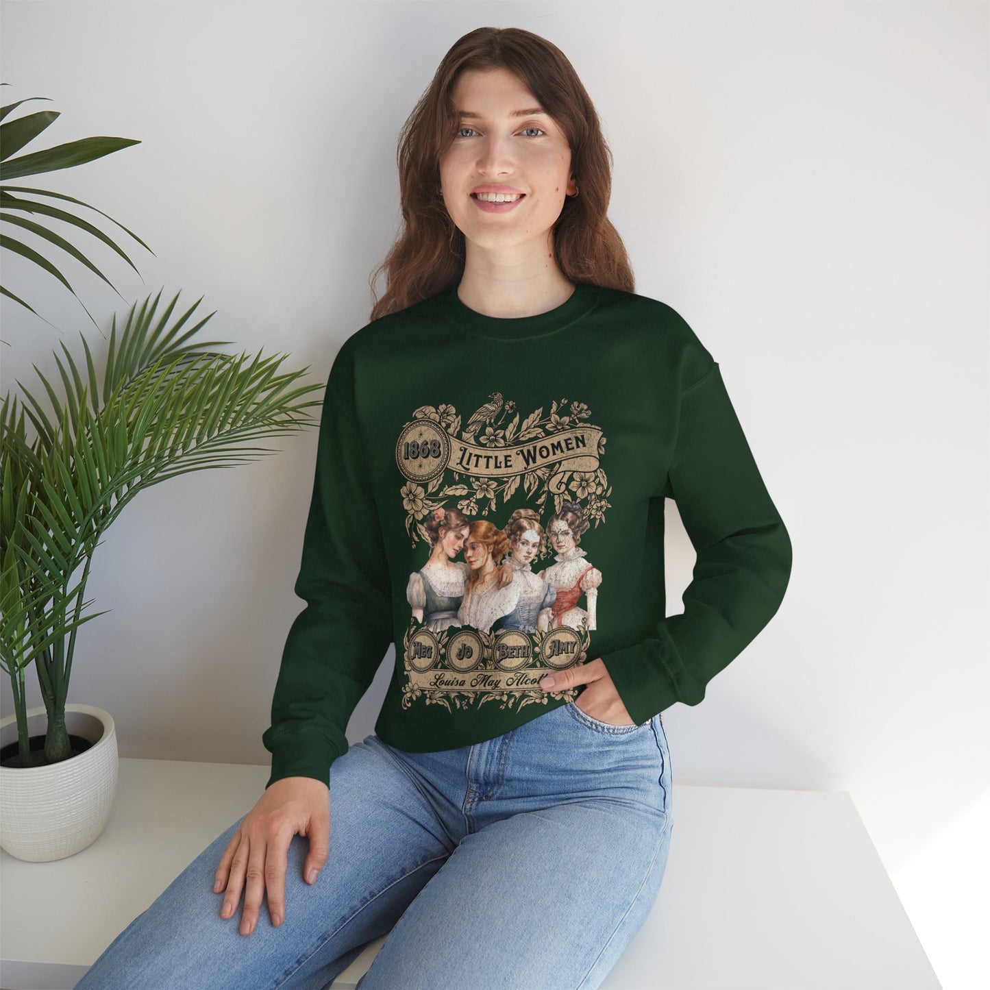Little Women Sweatshirt, Louisa May Alcott Historical Romance Sweater, Bookish Literary Fan Art Gift, Gift for Her, Bookclub Crewneck Shirt Sweatshirt Printify