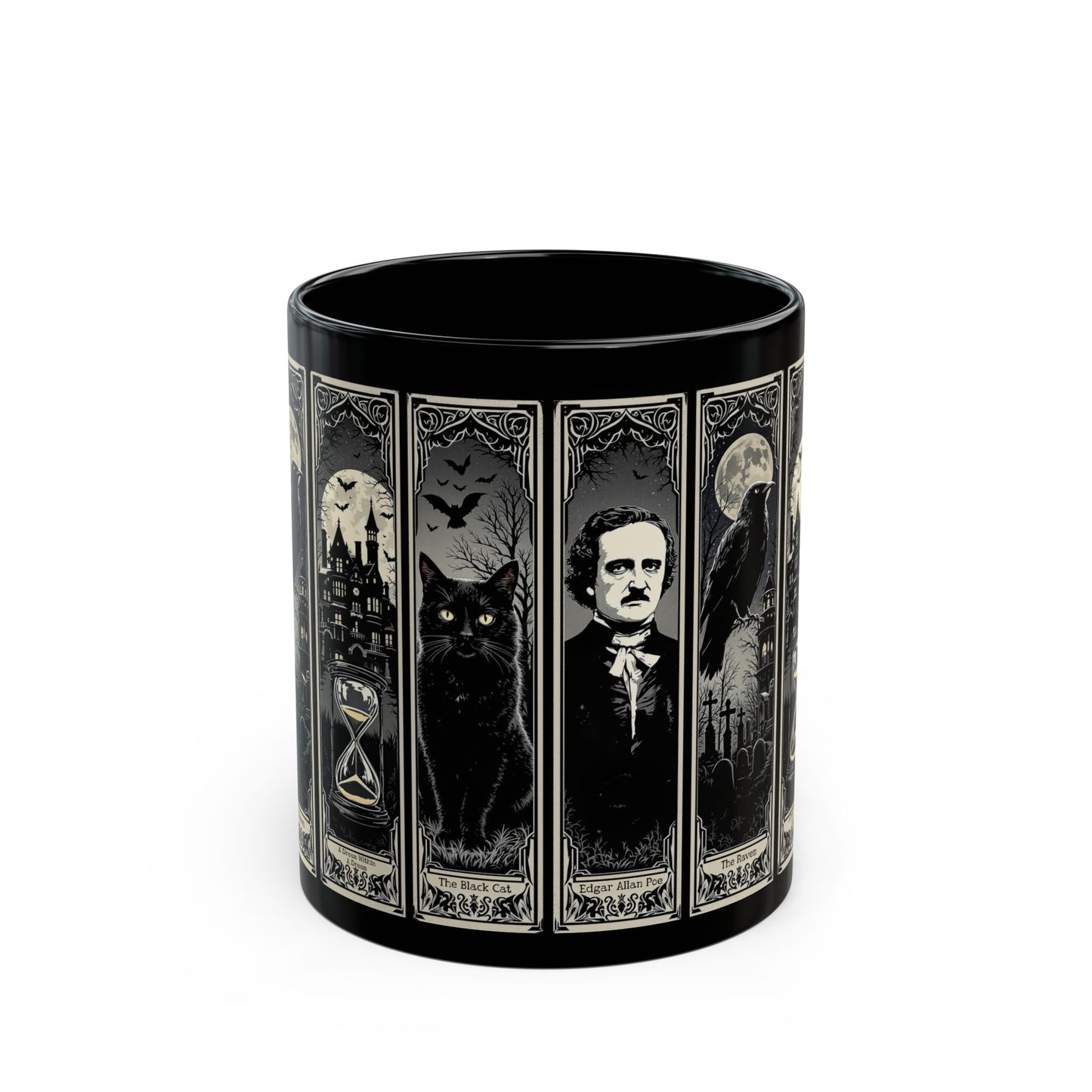 Edgar Allan Poe Mug Gothic Literary Gift For Book Lover Dark Academia Macabre Fall Coffee Cup Halloween Poetember Party Gift For Bookclub Mug Printify 11oz