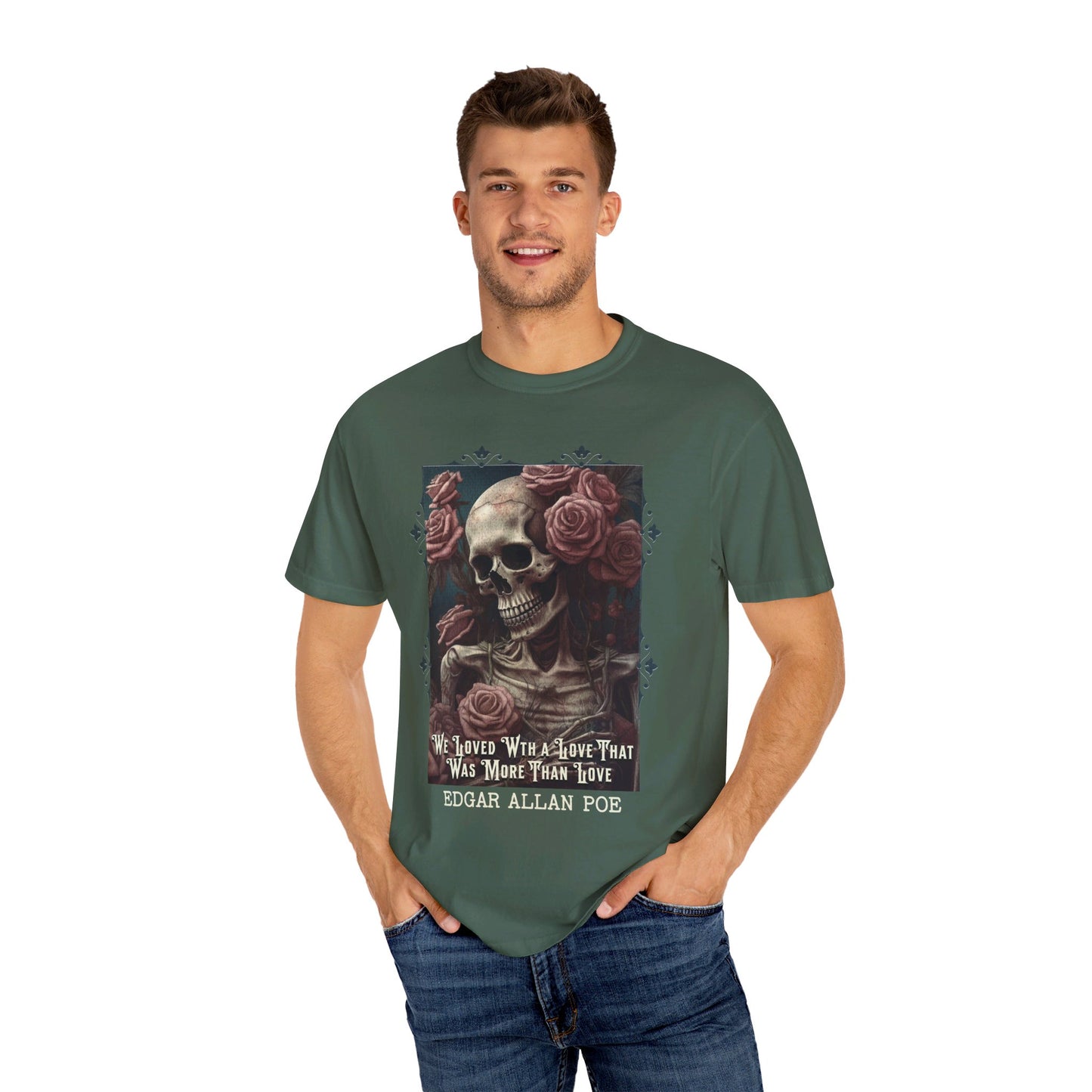 Edgar Allan Poe T-Shirt, Annabel-Lee Novel Vintage Book, Reading Lover Shirt, Halloween, Gothic, Light Academia Gift, Comfort Colours TShirt T-Shirt Printify