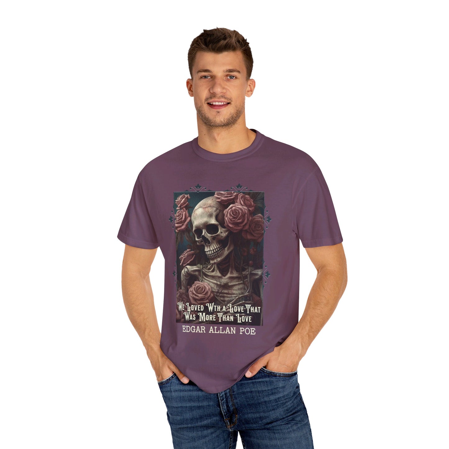 Edgar Allan Poe T-Shirt, Annabel-Lee Novel Vintage Book, Reading Lover Shirt, Halloween, Gothic, Light Academia Gift, Comfort Colours TShirt T-Shirt Printify
