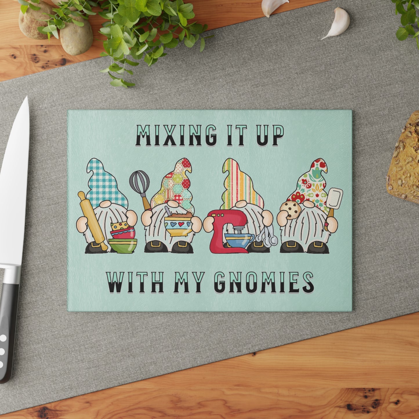 Charcuterie Board, Cute Gnome Cutting Board, House Warming, Wedding, Shower, Host Gift, Gift for Mom, Grandma, Chopping or Serving Board, Home Decor Printify
