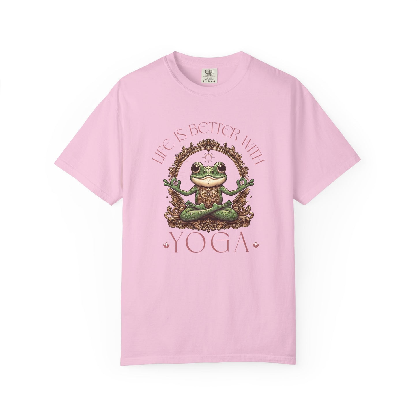 Yoga Frog Life Is Better With Yoga Unisex T-Shirt, Casual Wear, Highlander Fan Gift, T-Shirt Printify Blossom S