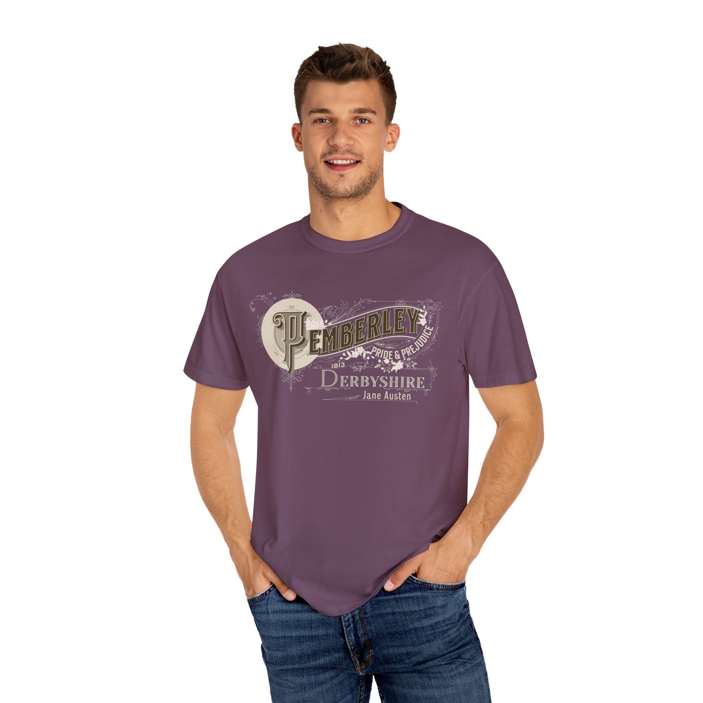 Pemberley TShirt Jane Austen Shirt Pride And Prejudice Gift For Jane Austen Fan Bookish Bookclub Gift Pemberly Derbyshire Fitzwilliam Darcy T-Shirt Printify