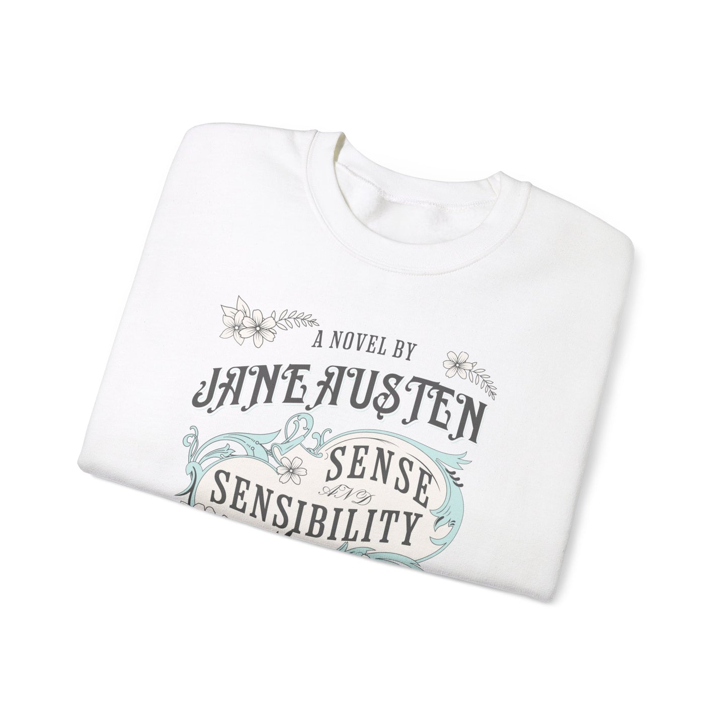 Jane Austen Sweatshirt, Sense & Sensibility Historical Romance Sweater, Bookish Literary Jane Austen Fan Art Gift, Gift for Her, Readers, Sweatshirt Printify