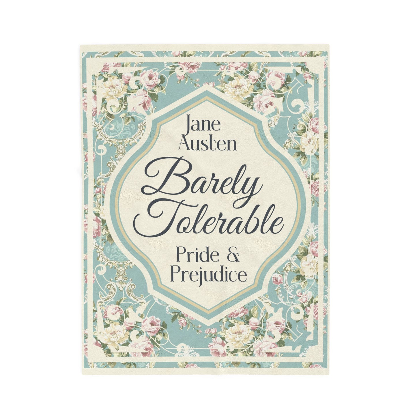 Jane Austen Quote Cozy Literary Velveteen Blanket - Perfect for Book Lovers, Gifts for Sisters, Home Decor, Reading Nook, Cozy Nights All Over Prints Printify 30" × 40"