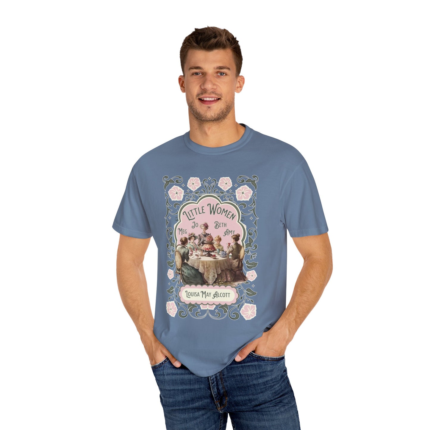 Little Women Comfort Colors T-Shirt, Louisa May Alcott Historical Romance, Bookish Literary Fan Art Tee Gift for Her Bookclub Crewneck Shirt T-Shirt Printify