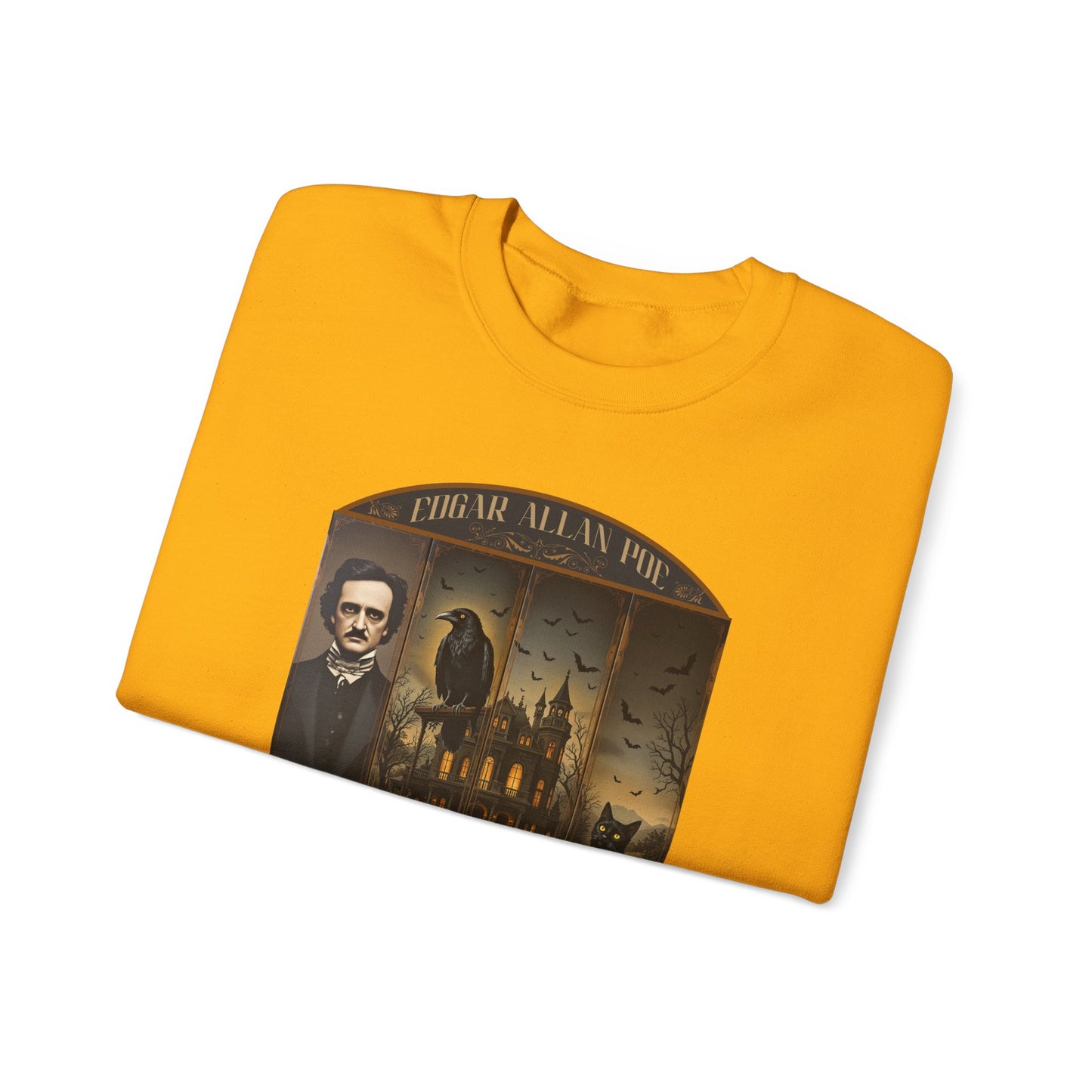 Edgar Allan Poe Sweatshirt The Raven Nevermore Gothic Horror Sweater Dark Academia Macabre Halloween Gift for Book Lovers Birthday Christmas