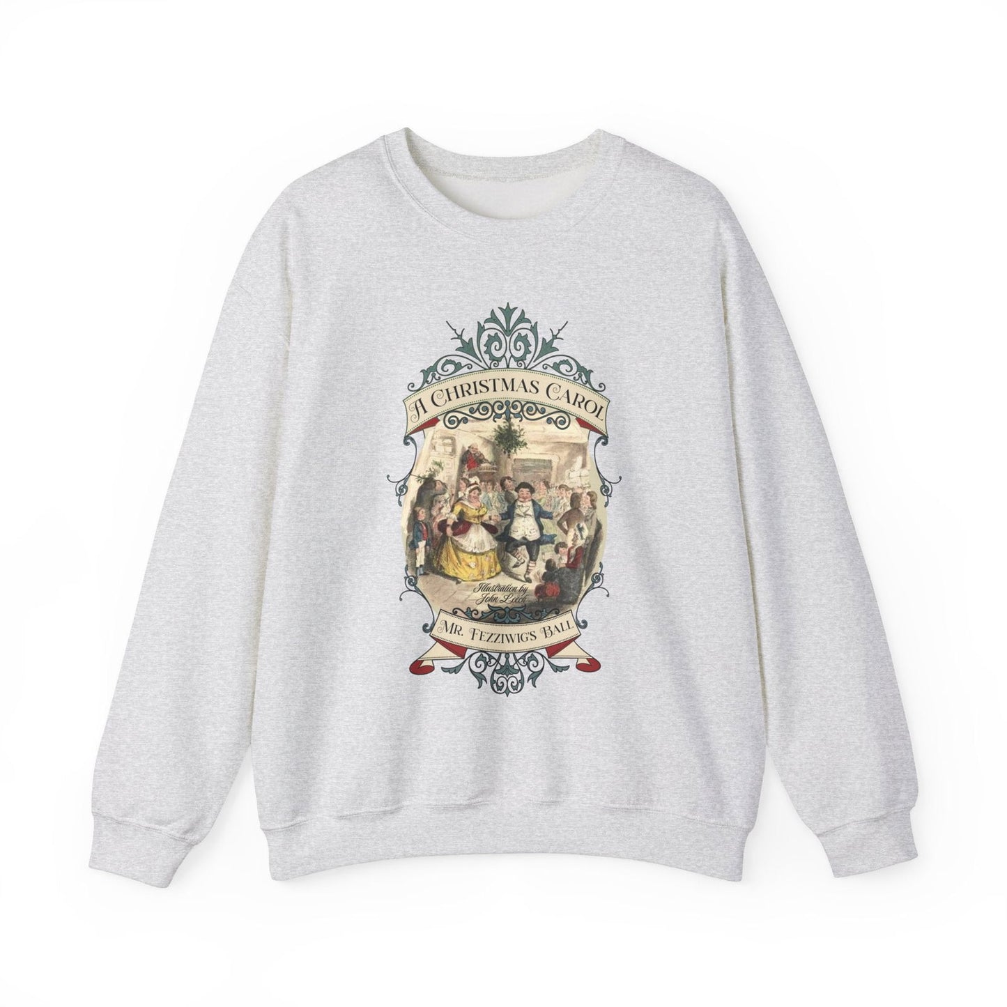 A Christmas Carol Shirt, Vintage Charles Dickens Victorian, Scrooge Fezziwig's Ball, Holiday Tradition X-Mas Movie Sweater Bookish Christmas Sweatshirt Printify S Ash