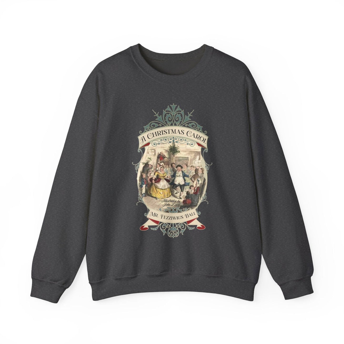 A Christmas Carol Shirt, Vintage Charles Dickens Victorian, Scrooge Fezziwig's Ball, Holiday Tradition X-Mas Movie Sweater Bookish Christmas Sweatshirt Printify S Dark Heather