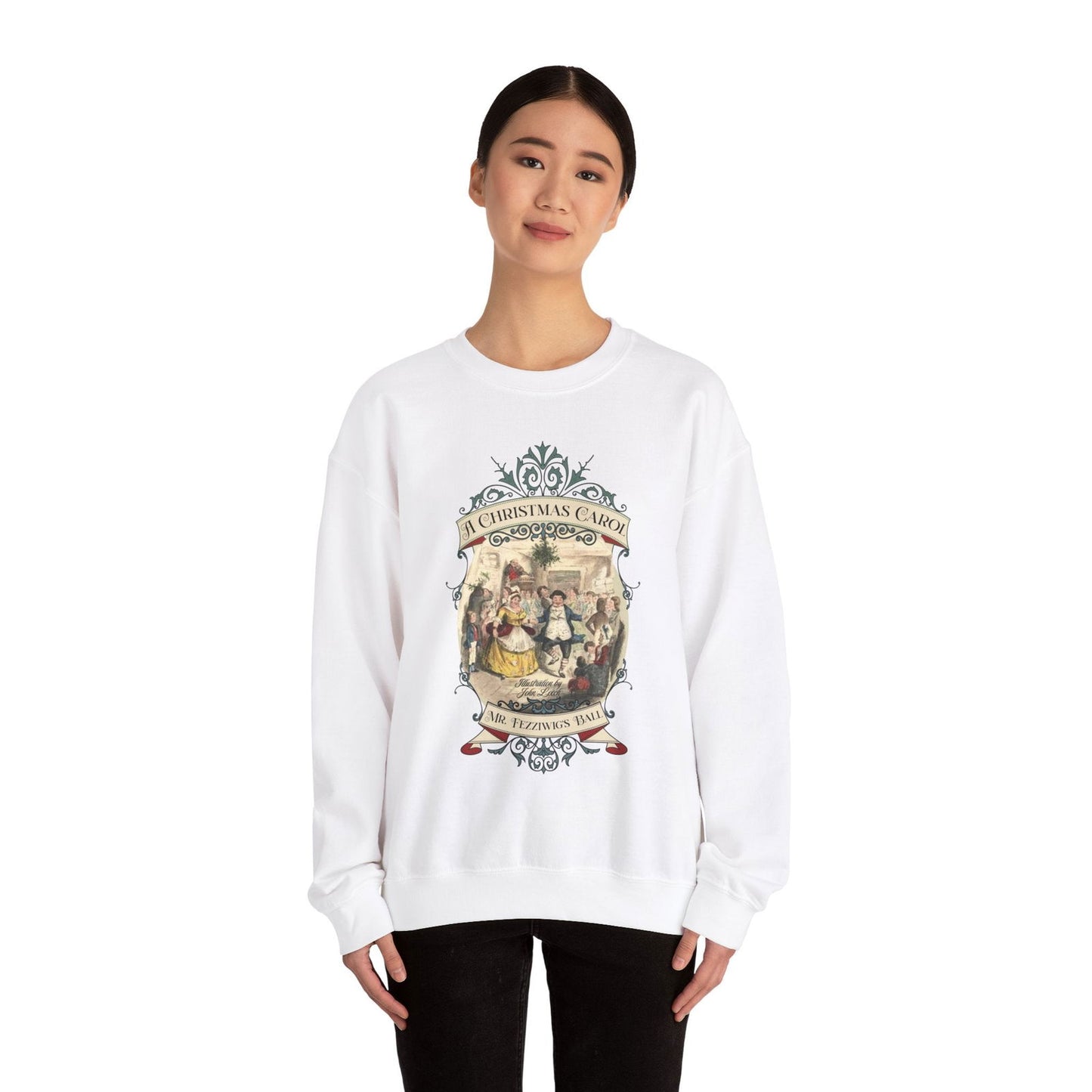 A Christmas Carol Shirt, Vintage Charles Dickens Victorian, Scrooge Fezziwig's Ball, Holiday Tradition X-Mas Movie Sweater Bookish Christmas Sweatshirt Printify