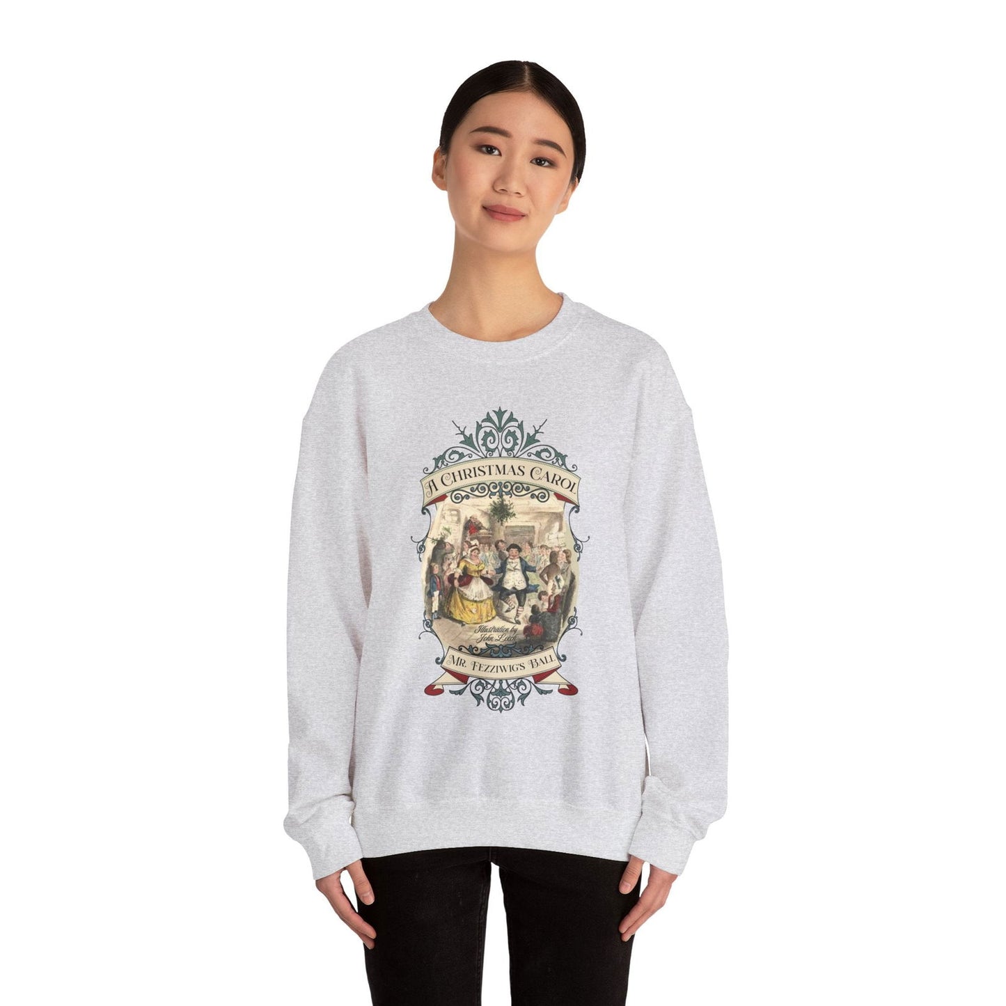 A Christmas Carol Shirt, Vintage Charles Dickens Victorian, Scrooge Fezziwig's Ball, Holiday Tradition X-Mas Movie Sweater Bookish Christmas Sweatshirt Printify