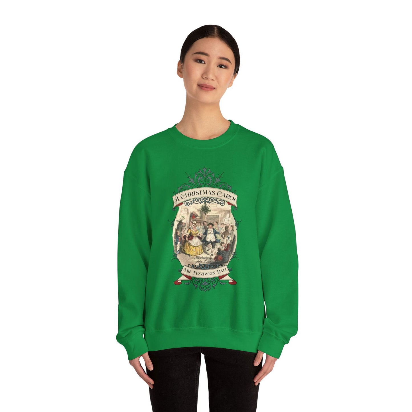 A Christmas Carol Shirt, Vintage Charles Dickens Victorian, Scrooge Fezziwig's Ball, Holiday Tradition X-Mas Movie Sweater Bookish Christmas Sweatshirt Printify