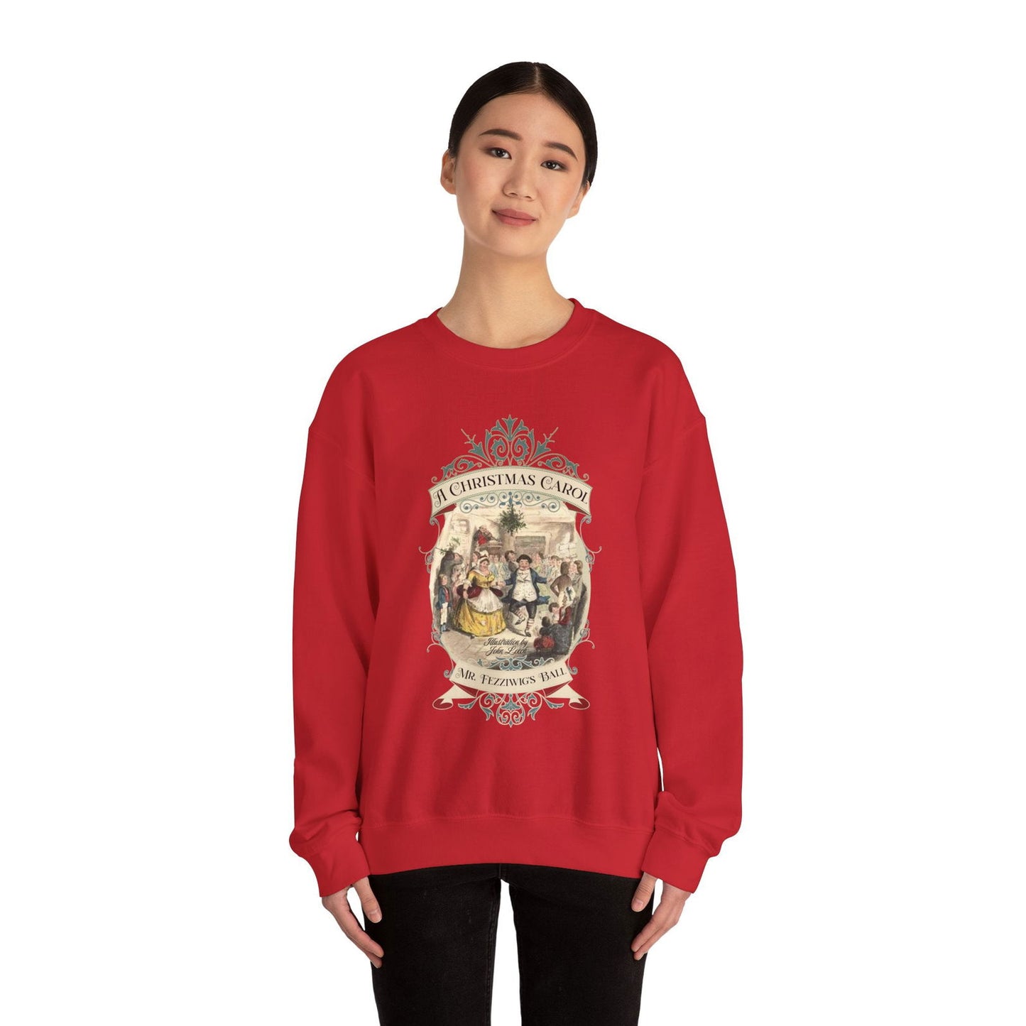A Christmas Carol Shirt, Vintage Charles Dickens Victorian, Scrooge Fezziwig's Ball, Holiday Tradition X-Mas Movie Sweater Bookish Christmas Sweatshirt Printify