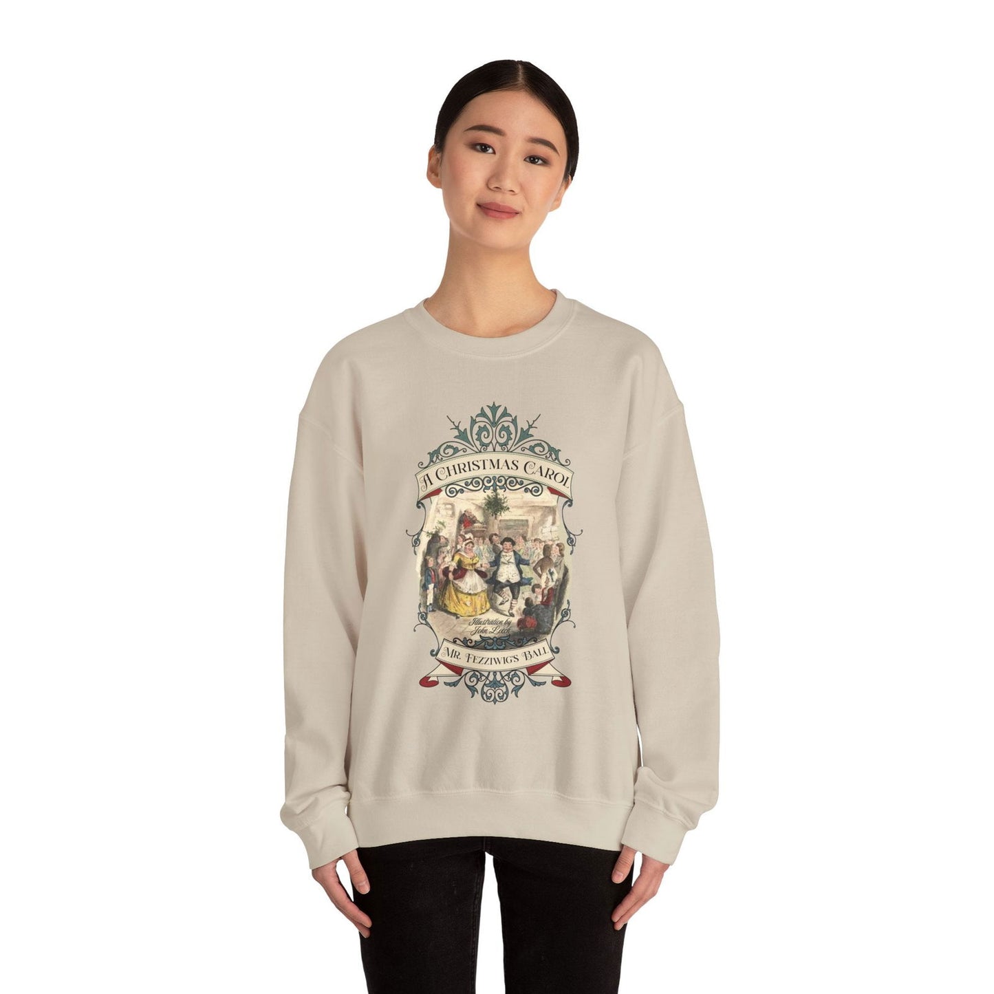 A Christmas Carol Shirt, Vintage Charles Dickens Victorian, Scrooge Fezziwig's Ball, Holiday Tradition X-Mas Movie Sweater Bookish Christmas Sweatshirt Printify