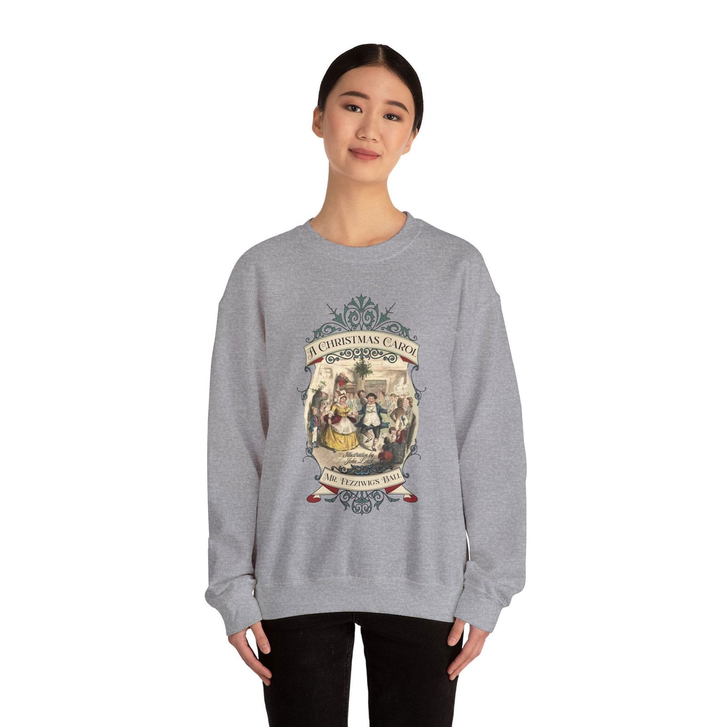 A Christmas Carol Shirt, Vintage Charles Dickens Victorian, Scrooge Fezziwig's Ball, Holiday Tradition X-Mas Movie Sweater Bookish Christmas Sweatshirt Printify