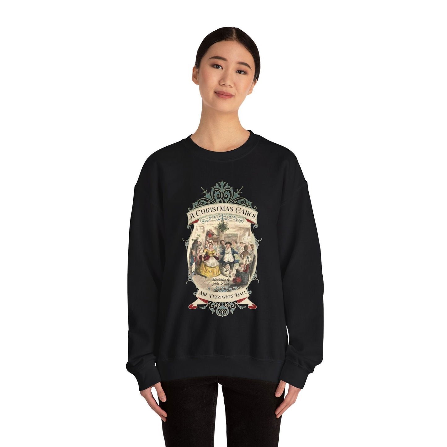 A Christmas Carol Shirt, Vintage Charles Dickens Victorian, Scrooge Fezziwig's Ball, Holiday Tradition X-Mas Movie Sweater Bookish Christmas Sweatshirt Printify
