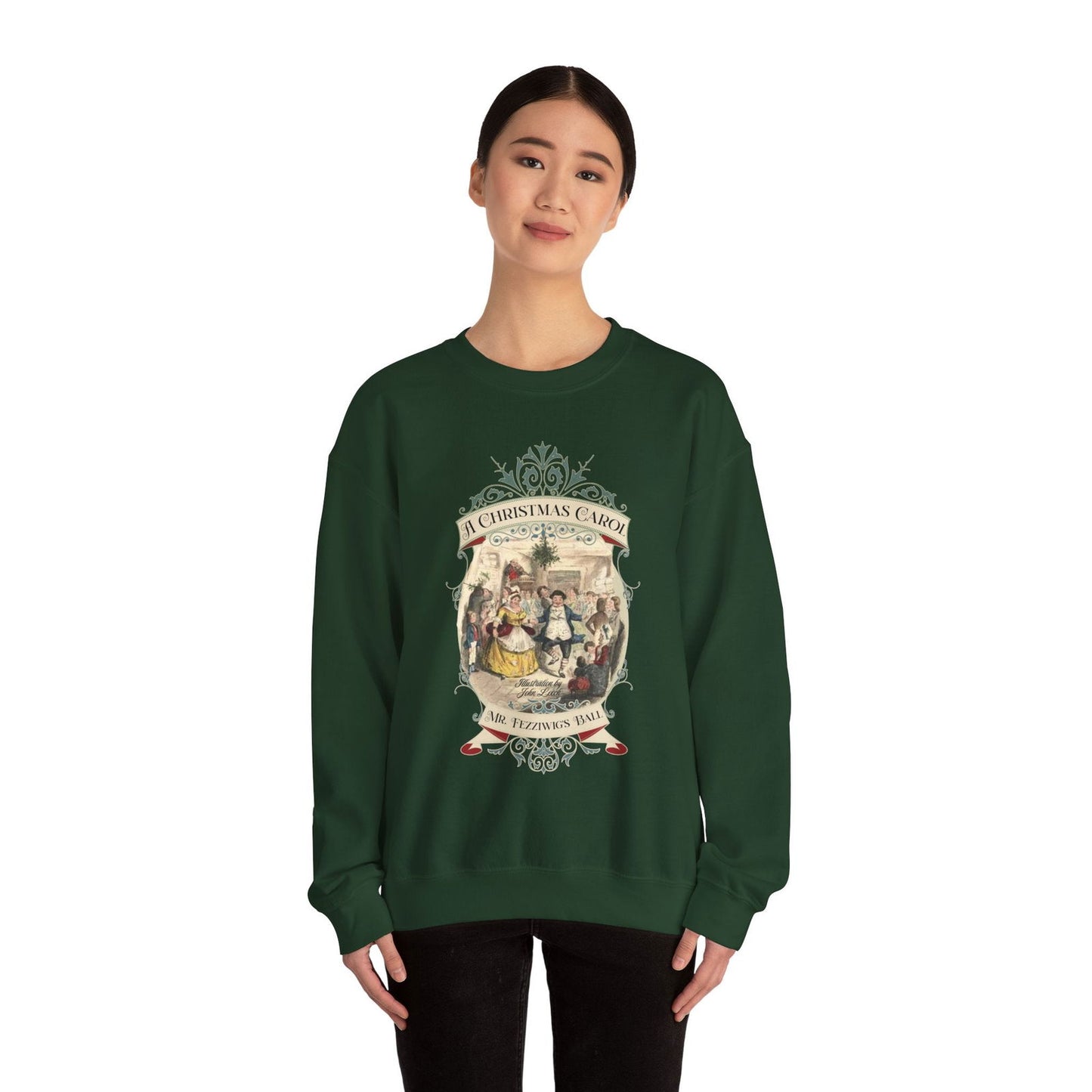 A Christmas Carol Shirt, Vintage Charles Dickens Victorian, Scrooge Fezziwig's Ball, Holiday Tradition X-Mas Movie Sweater Bookish Christmas Sweatshirt Printify
