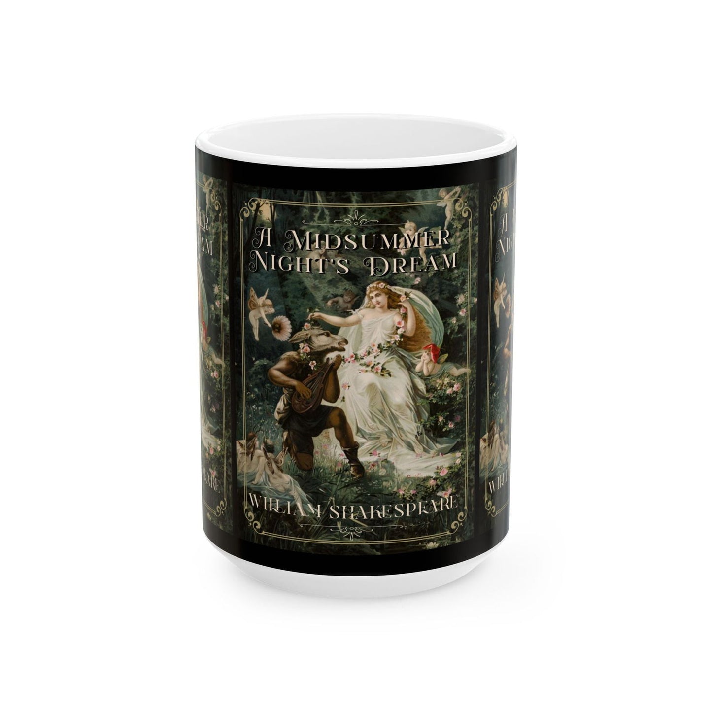 A Midsummer Night's Dream Coffee Mug William Shakespeare Fan Gift For Theatre Lovers Dark Academia Gift Bookish Merch Playwrite Actor Gift Mug Printify 15oz