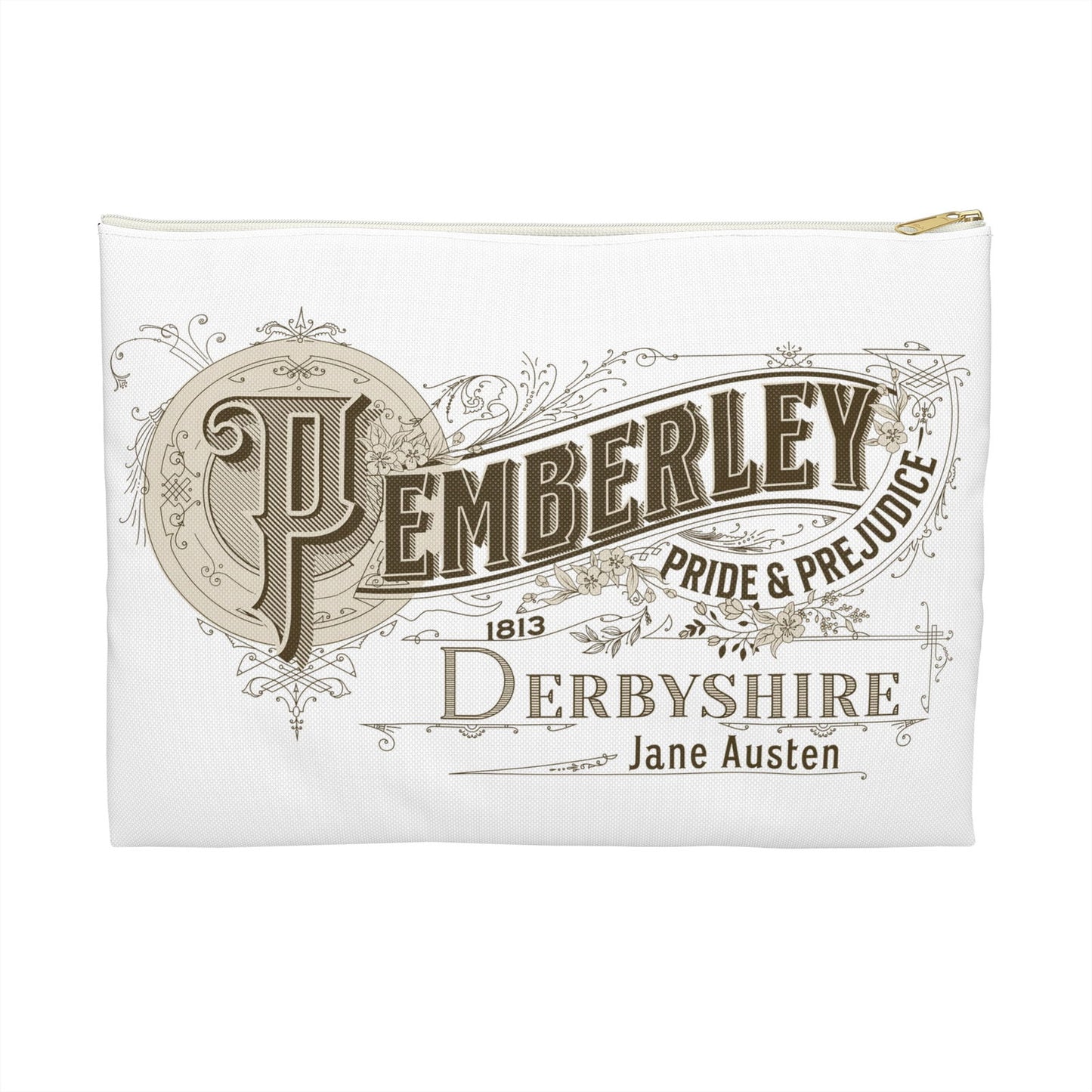 Accessory Pouch Bags Printify Large White zipper