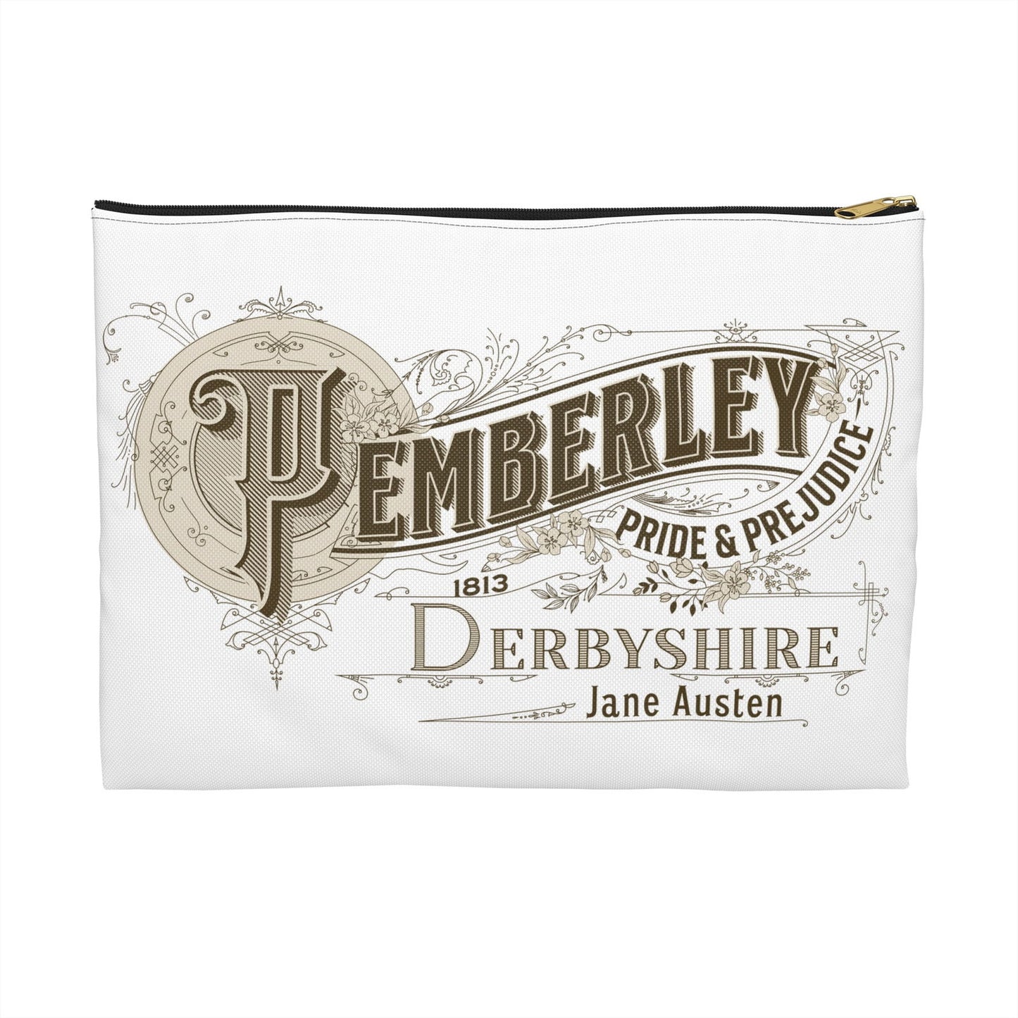 Accessory Pouch Bags Printify Large Black zipper