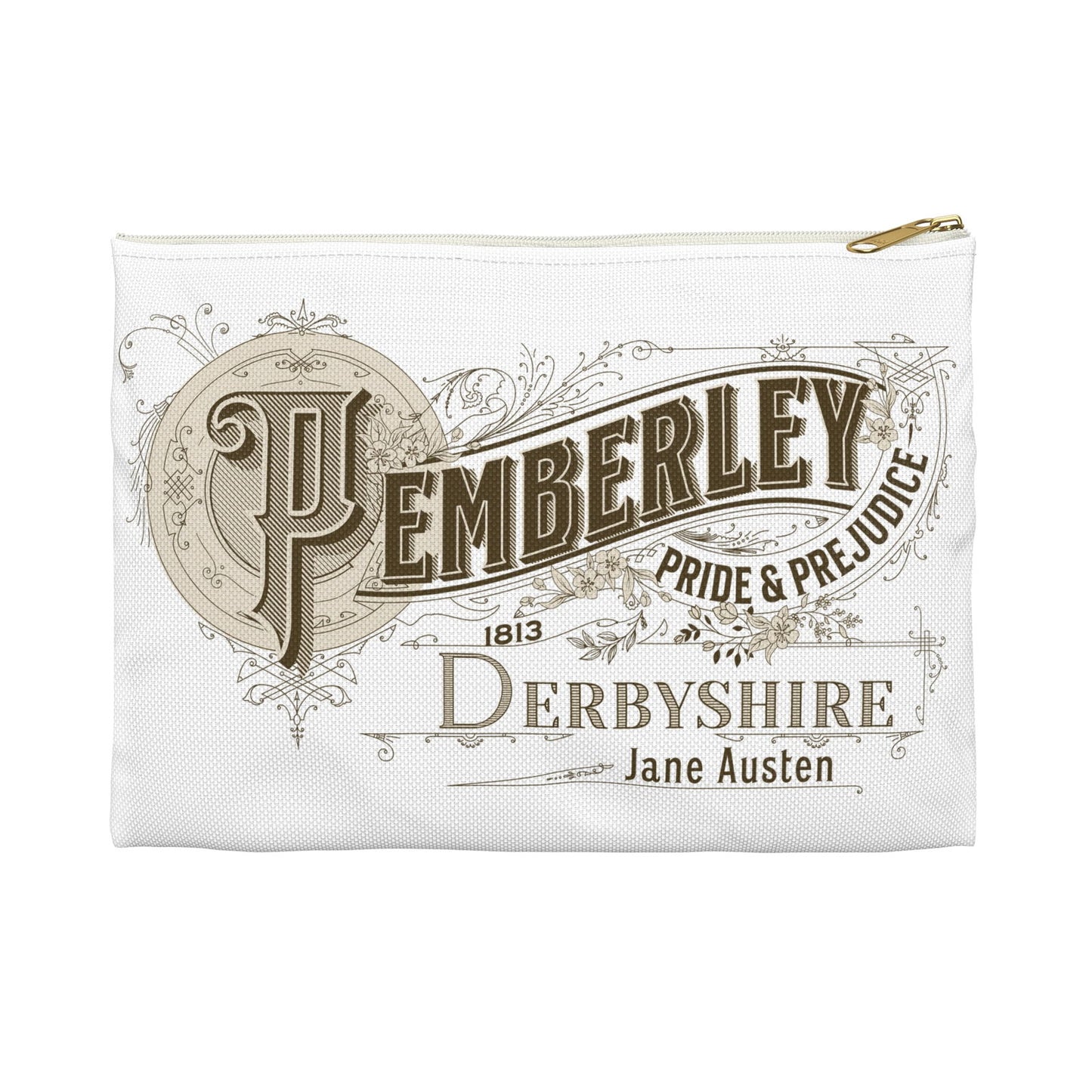 Accessory Pouch Bags Printify Small White zipper