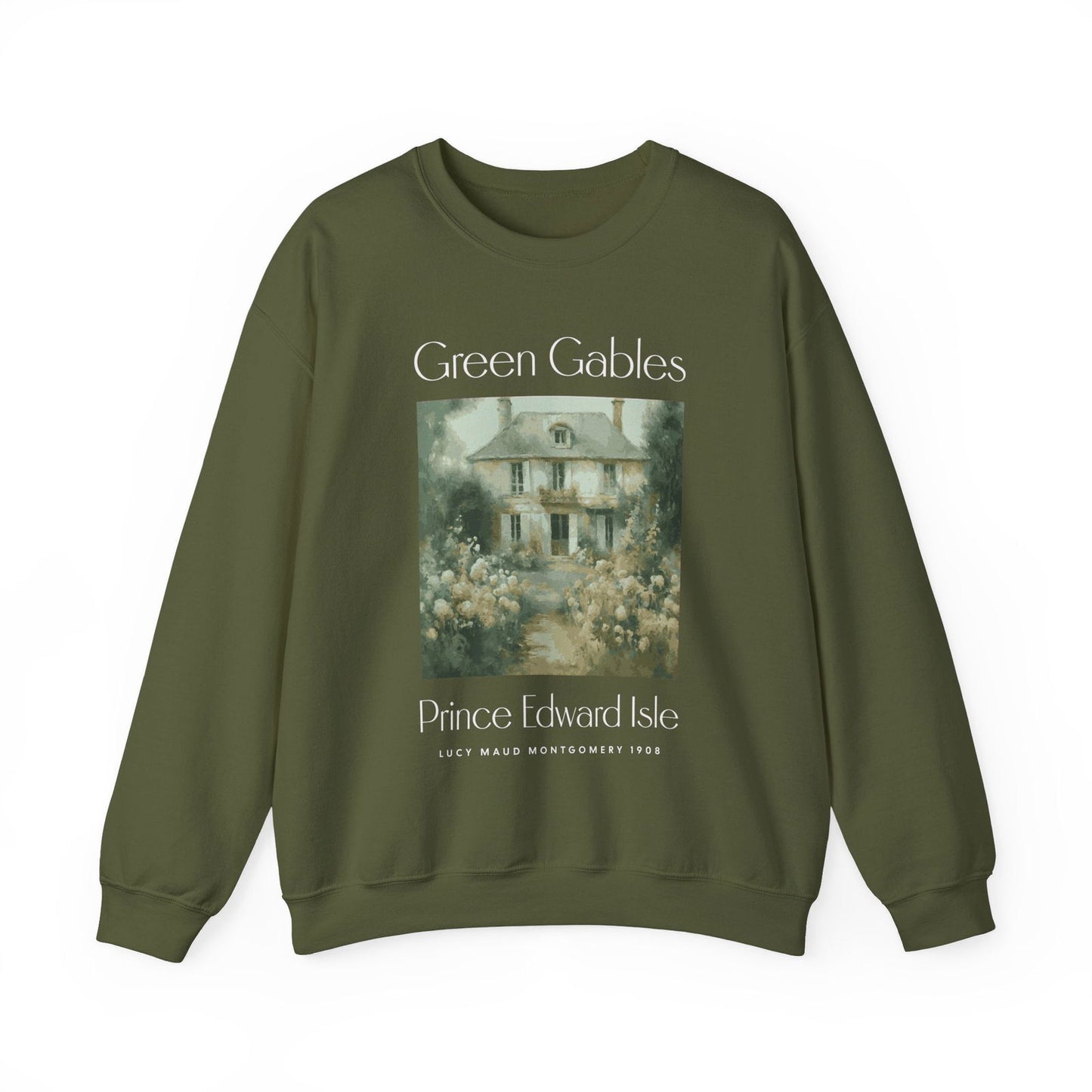 Anne Of Green Gables Sweatshirt Gift For Green Gables Fan Anne With An E Anne Shirley Prince Edward Island Gift For Book Lover Bookish Gift Sweatshirt Printify S Military Green