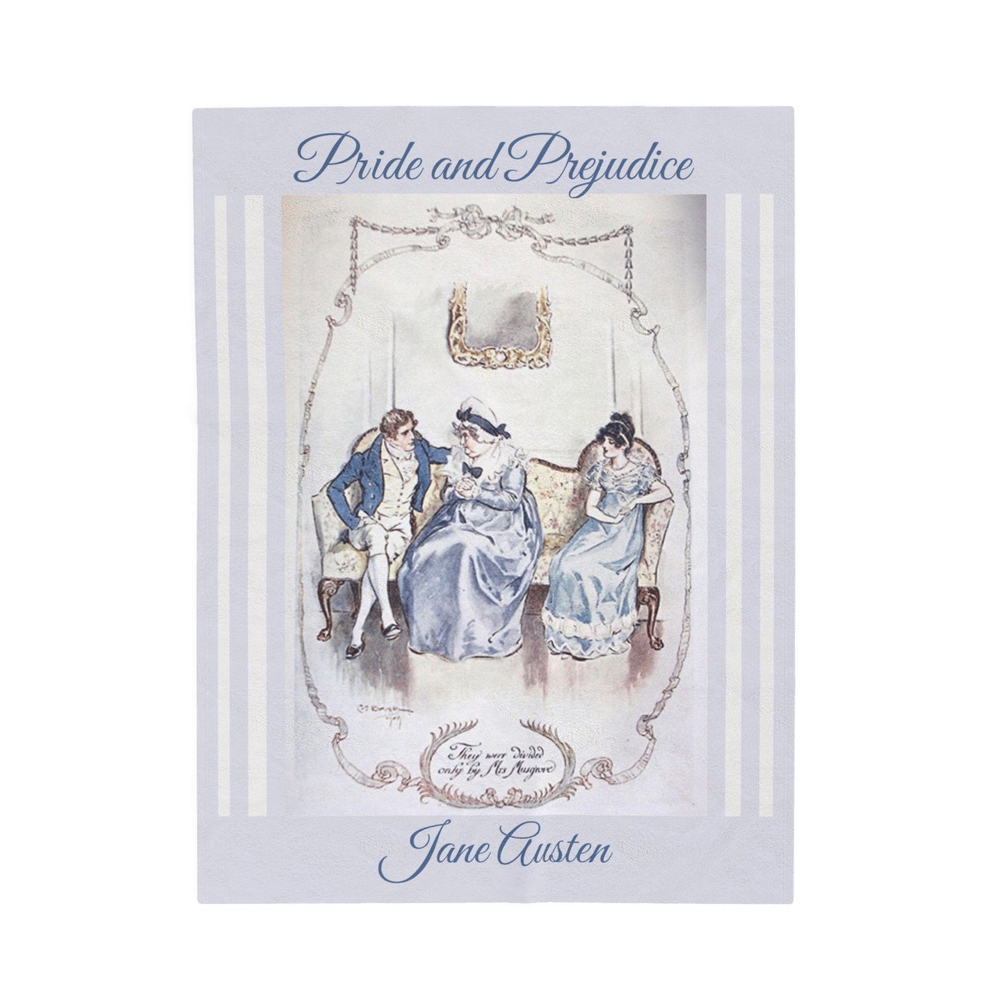 Blanket, Jane Austen Plush Throw, Pride And Prejudice Historical Romance Gift, Bookish Literary Jane Austen Fan Art, Gift for Her, Bookclub All Over Prints Printify 30" × 40"