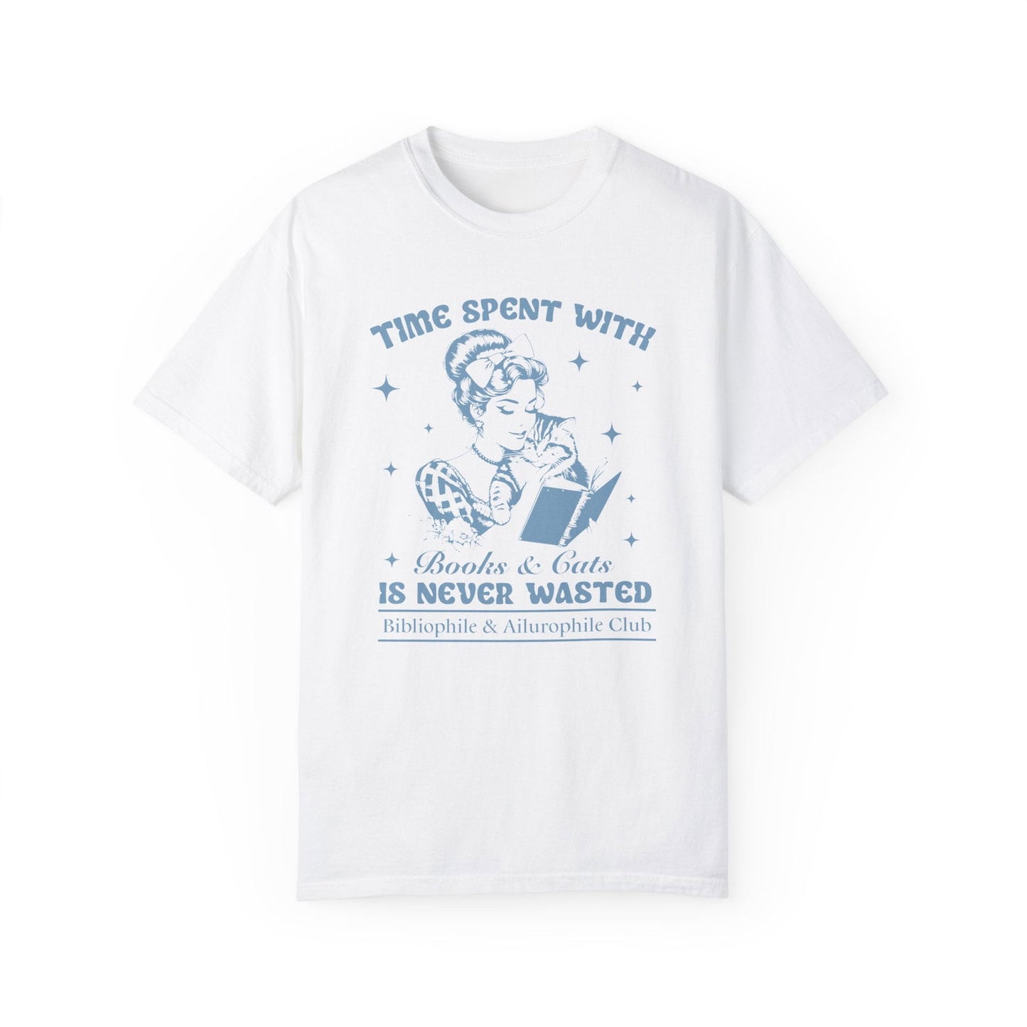 Books And Cats Retro TShirt Bookish Cat Lover Shirt Reader Lover Bookish Gift For Librarian Shirt Romance Fantasy Trending Now Book Club T-Shirt Printify