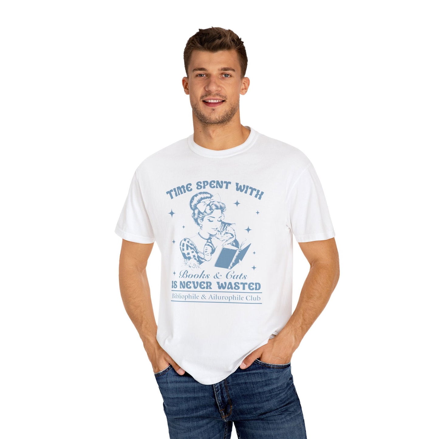 Books And Cats Retro TShirt Bookish Cat Lover Shirt Reader Lover Bookish Gift For Librarian Shirt Romance Fantasy Trending Now Book Club T-Shirt Printify