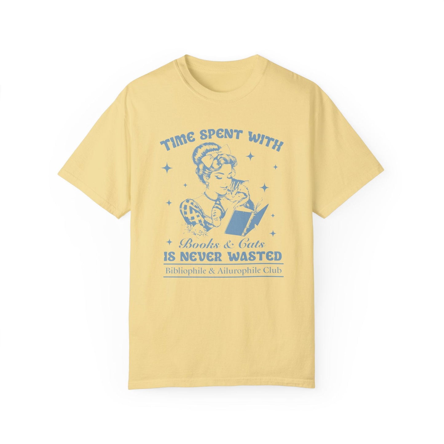 Books And Cats Retro TShirt Bookish Cat Lover Shirt Reader Lover Bookish Gift For Librarian Shirt Romance Fantasy Trending Now Book Club T-Shirt Printify